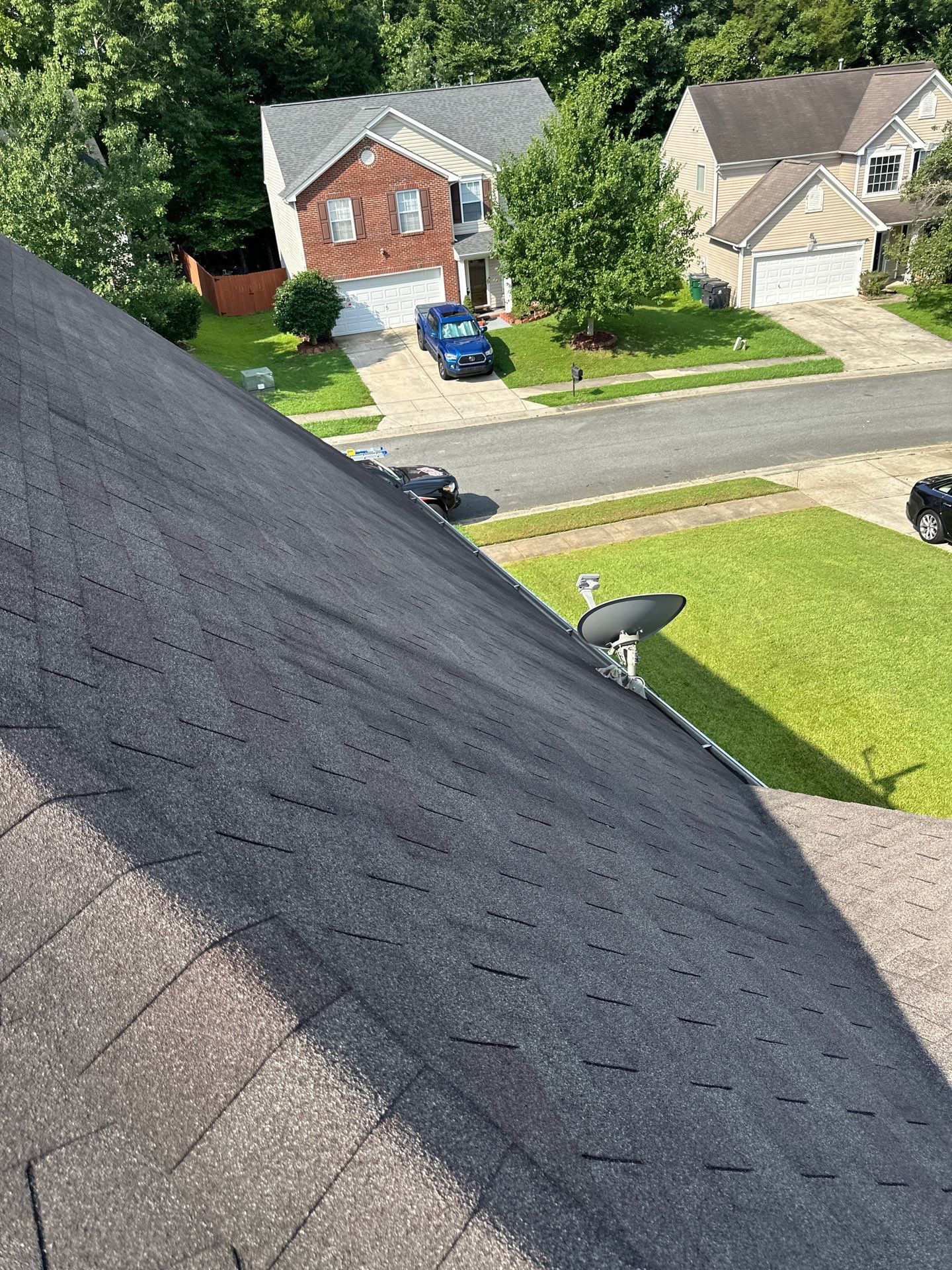 Roof and gutter replacement by wind damage by Just Brilliant Restoration JBR