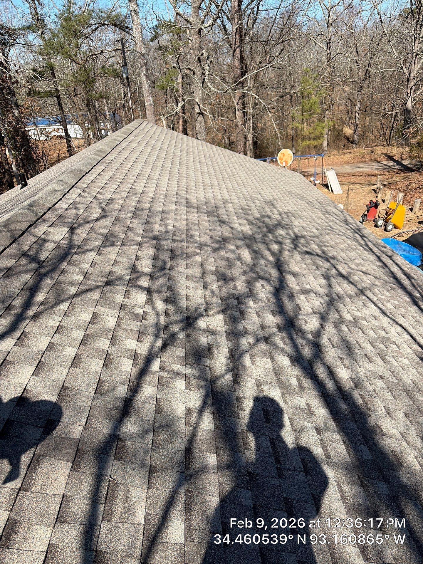 GAF Timberline HDZ Architectural Shingle Roof Replacement in Hot Springs by Temple Roofing and Exteriors