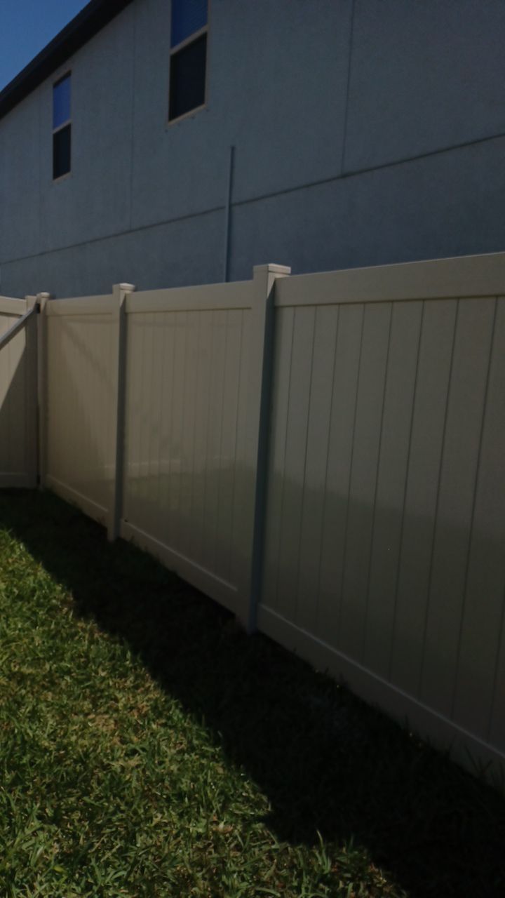 Sun City 6 ft. Tall Tan Vinyl Privacy Fence by Asap fence and gates, LLC