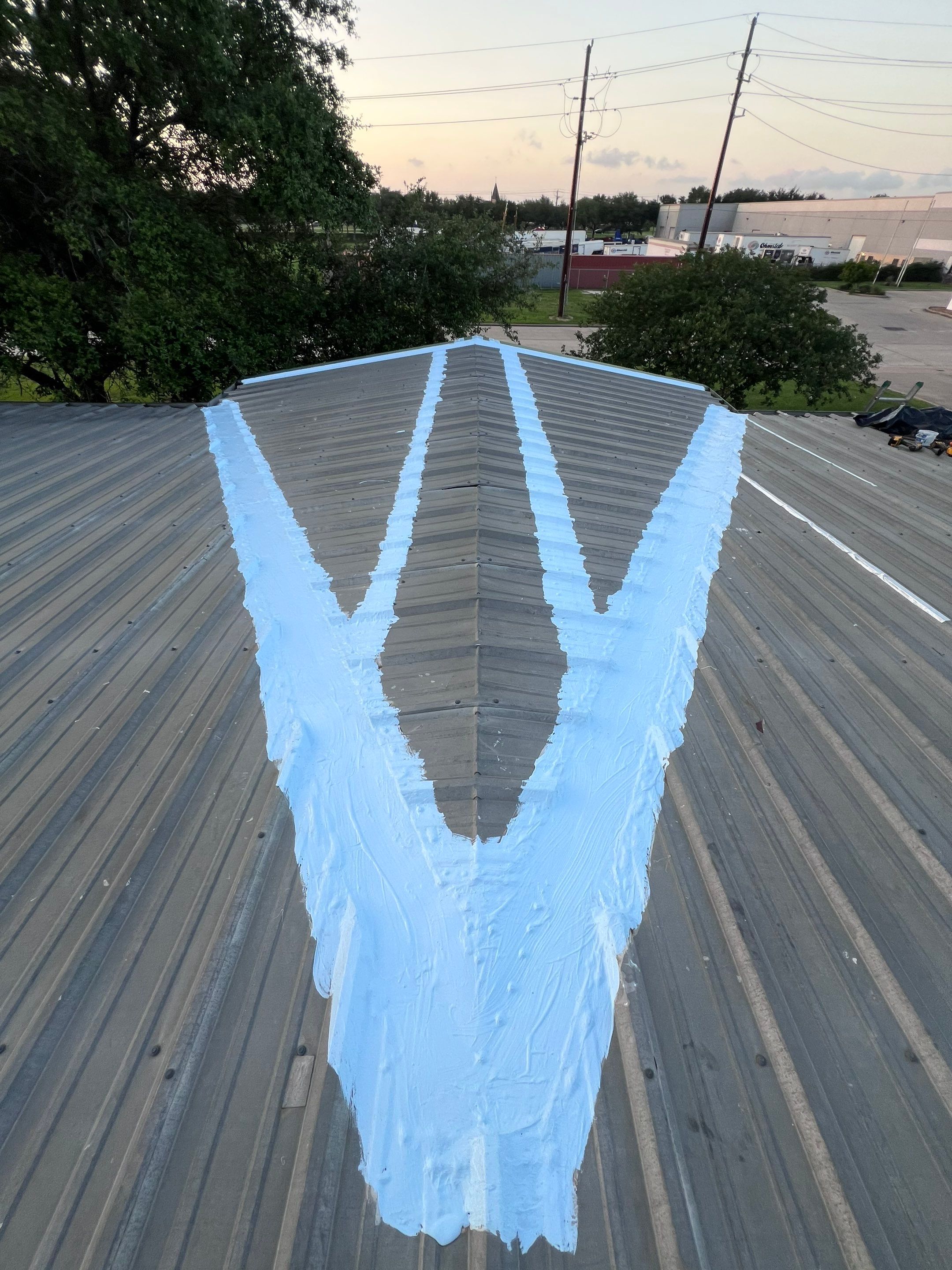 Hail Damage using Metal by Roof Repair Services LLC