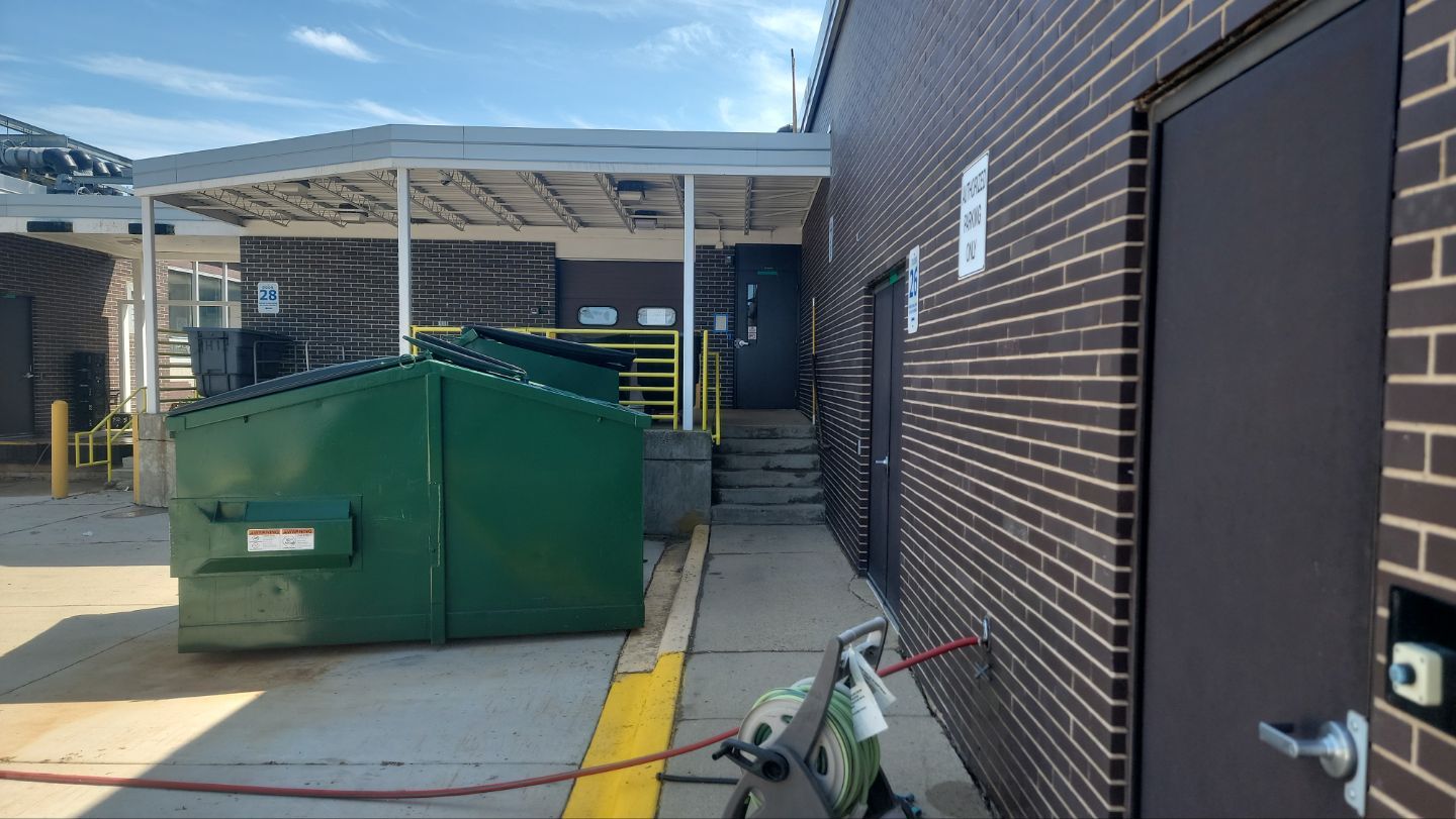 commercial pressure washing using Algaecide, soft wash soap by Northern Power Washing LLC.