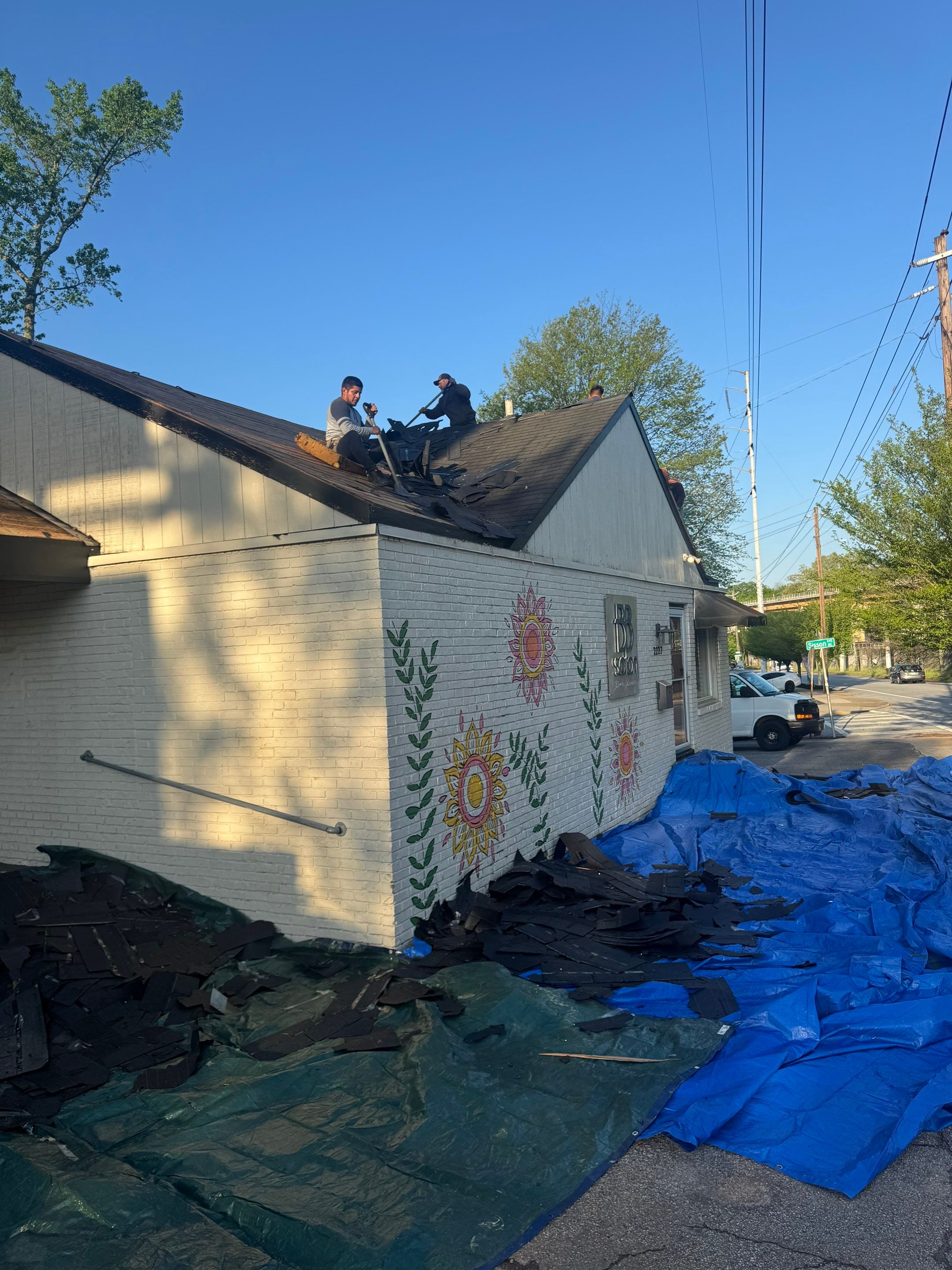 Commercial Roofing Installation using GAF HDZ Architectural Asphalt Shingles | Kirkwood, Atlanta, GA by Mosaic Roofing Company