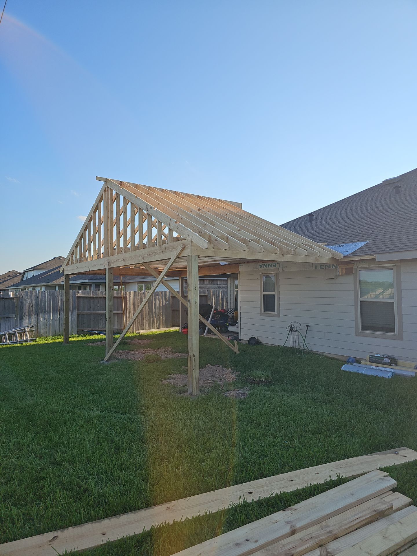 Patio Build in Katy by Roofing Technologies Unlimited