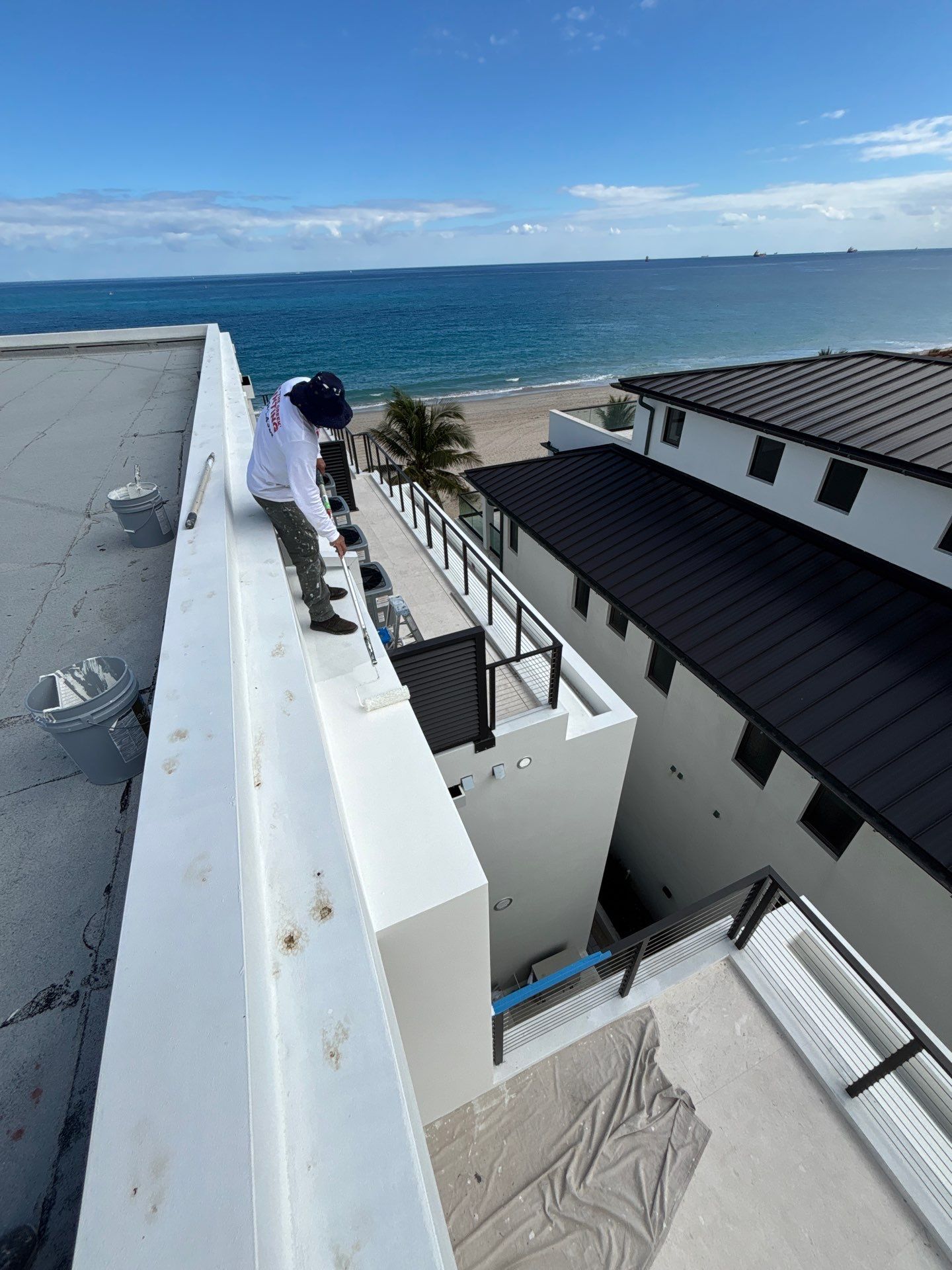 Oceanfront New Home Painting by John “The Greek” Painting