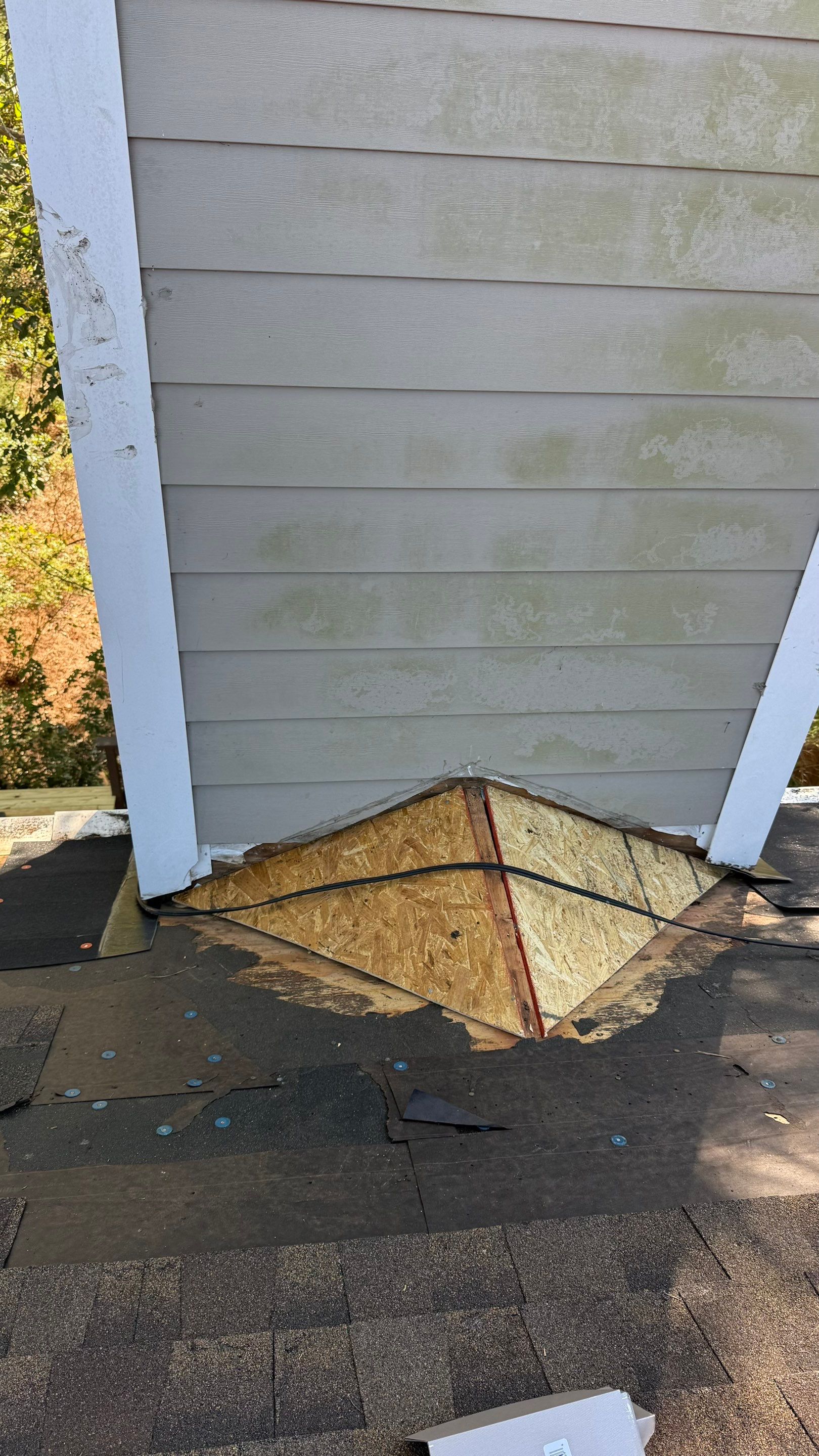 Chimney Chase Cover and Flashing in Virginia Beach by Premier Chimney and Roofing