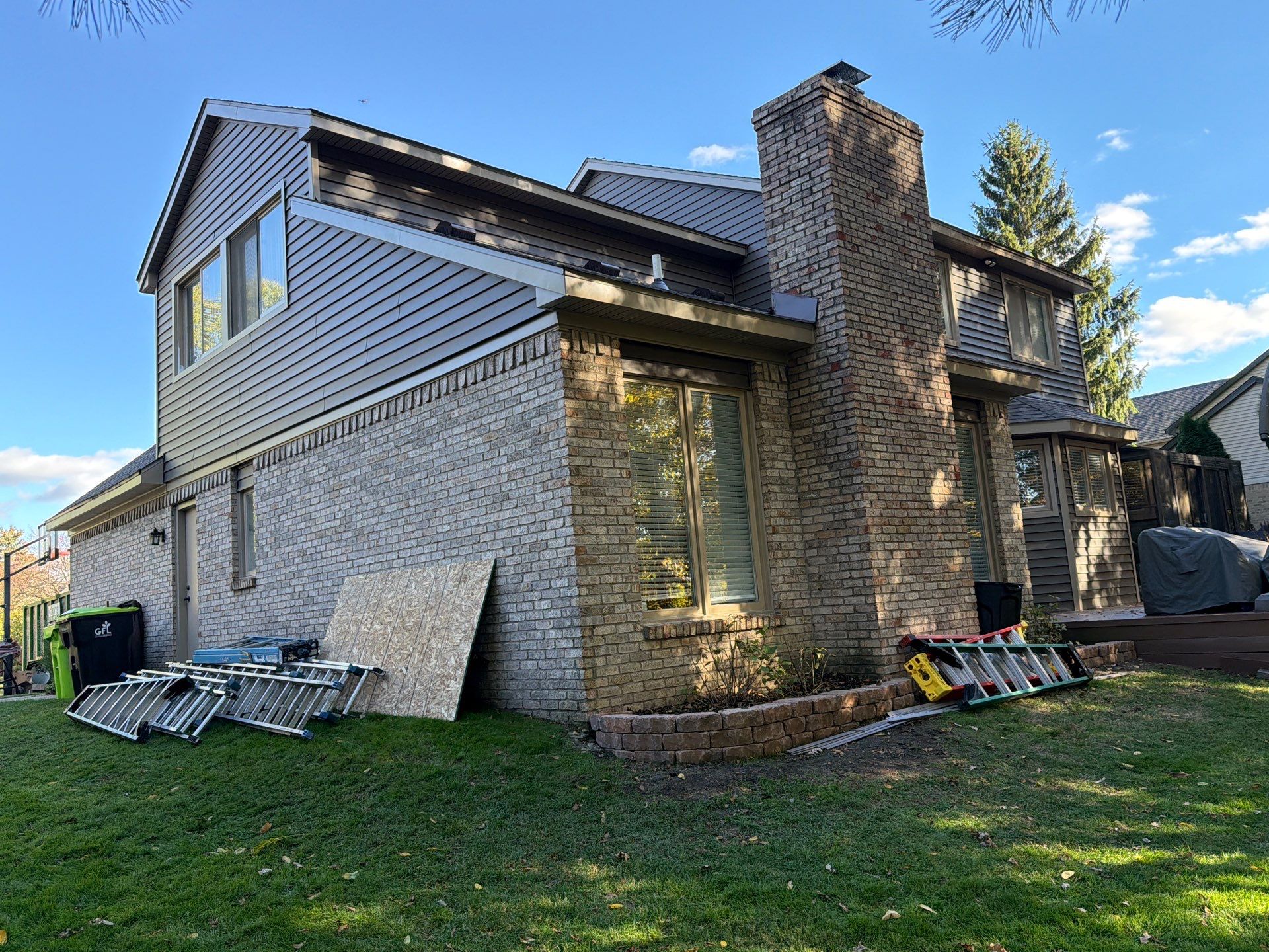 Siding Replacement using Alside D5" Flagship Brown by 180 Contractors