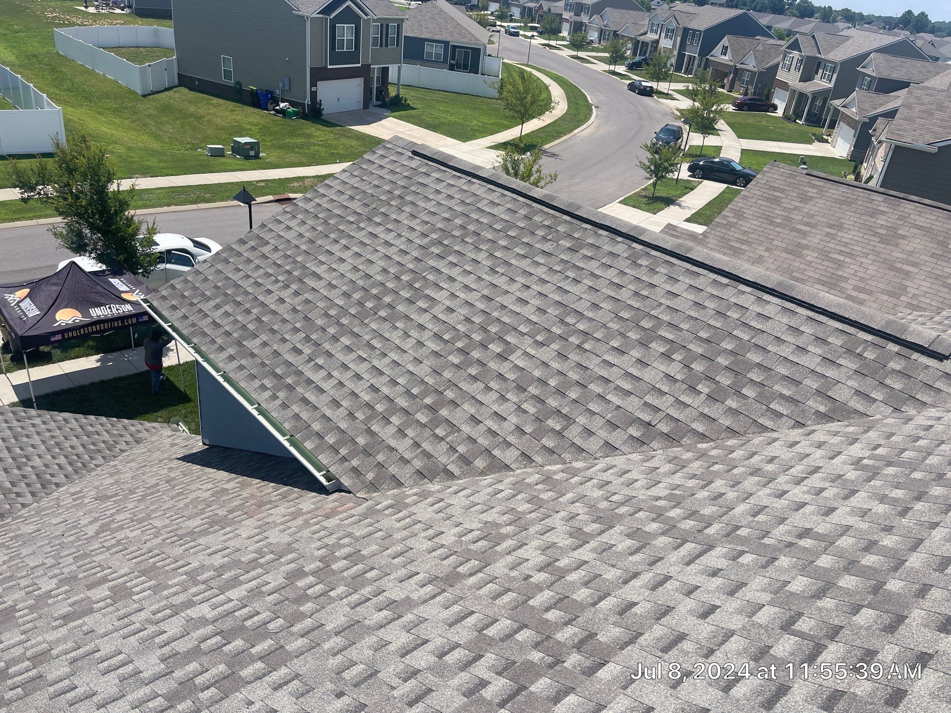 Residential Roofing Installation using Gaf Timberline HDZ Weathered Wood by Undersun Roofing 