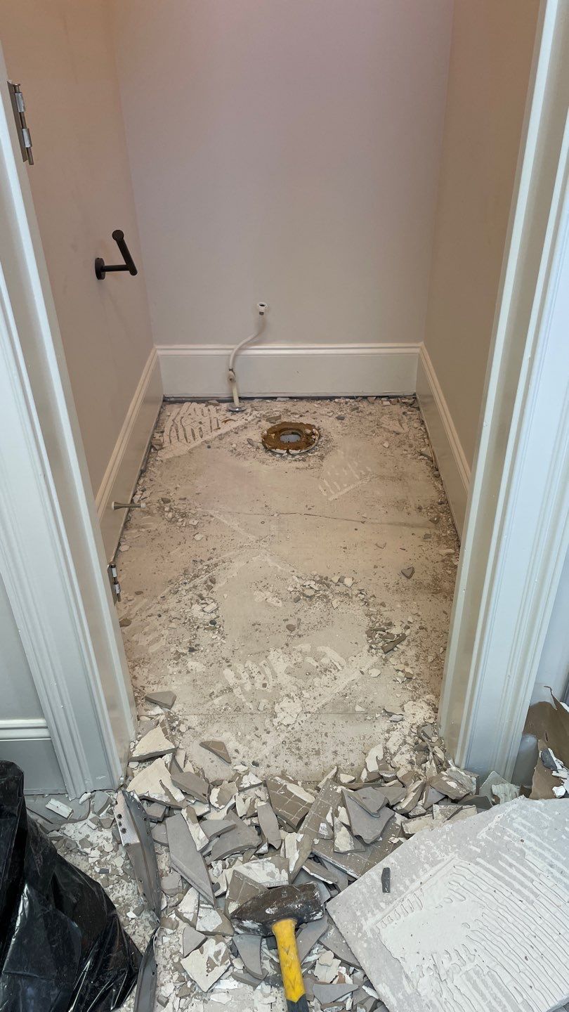 Glamorous Tile Shower Remodel by Footprints Floors of East Atlanta