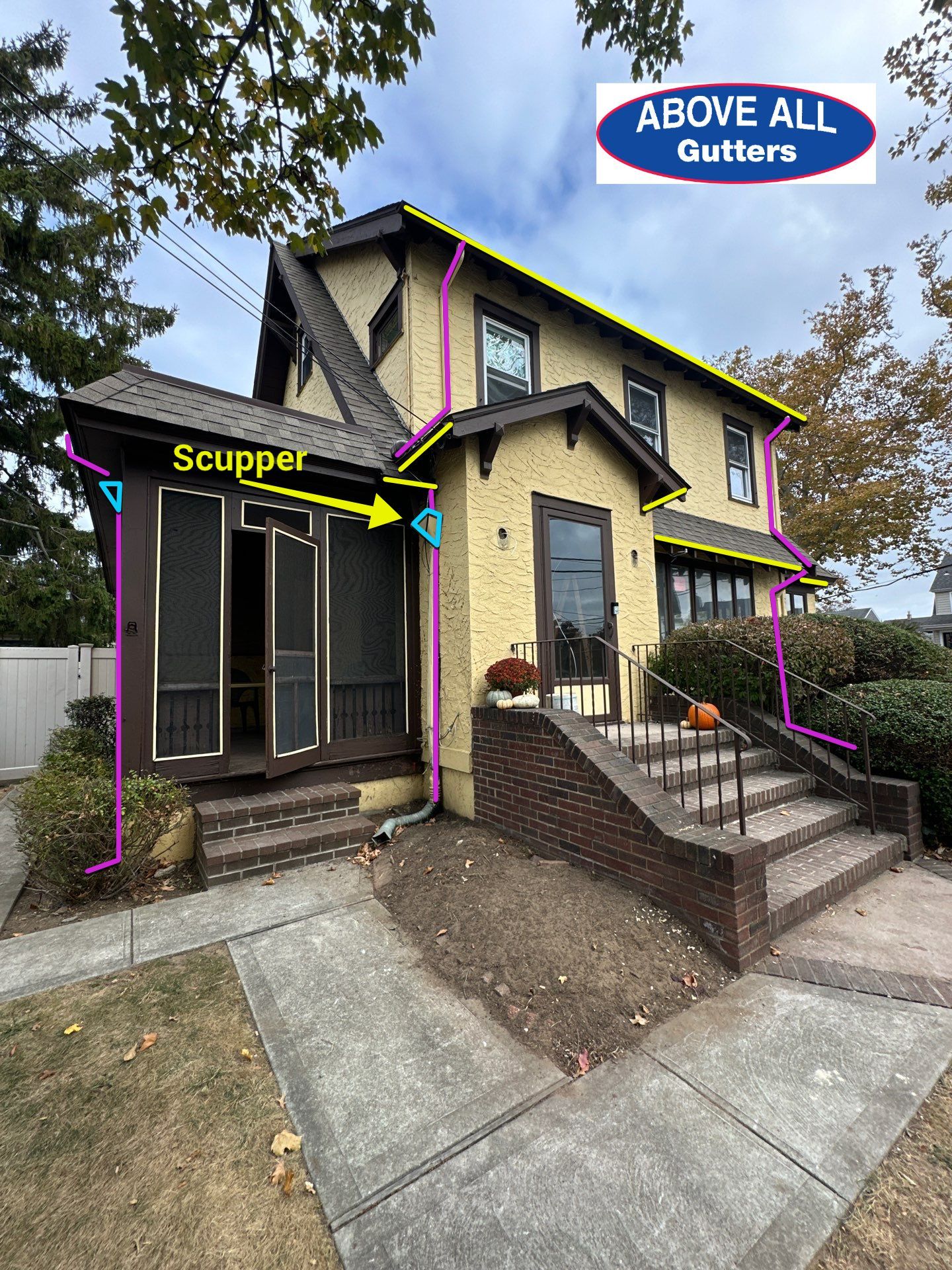 Roof Drainage Installation in Lynbrook, NY** 🌟🏡 by Above All Gutters 