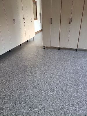 Garage Transformation using Pebble Beach