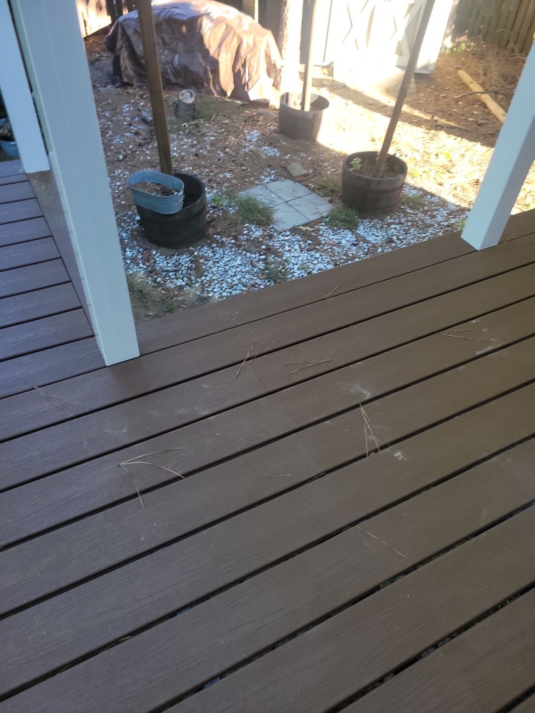 Fuquay-Varina Outdoor Upgrade – Composite Deck & Paved Landing by Elite Remodeling and Design LLC