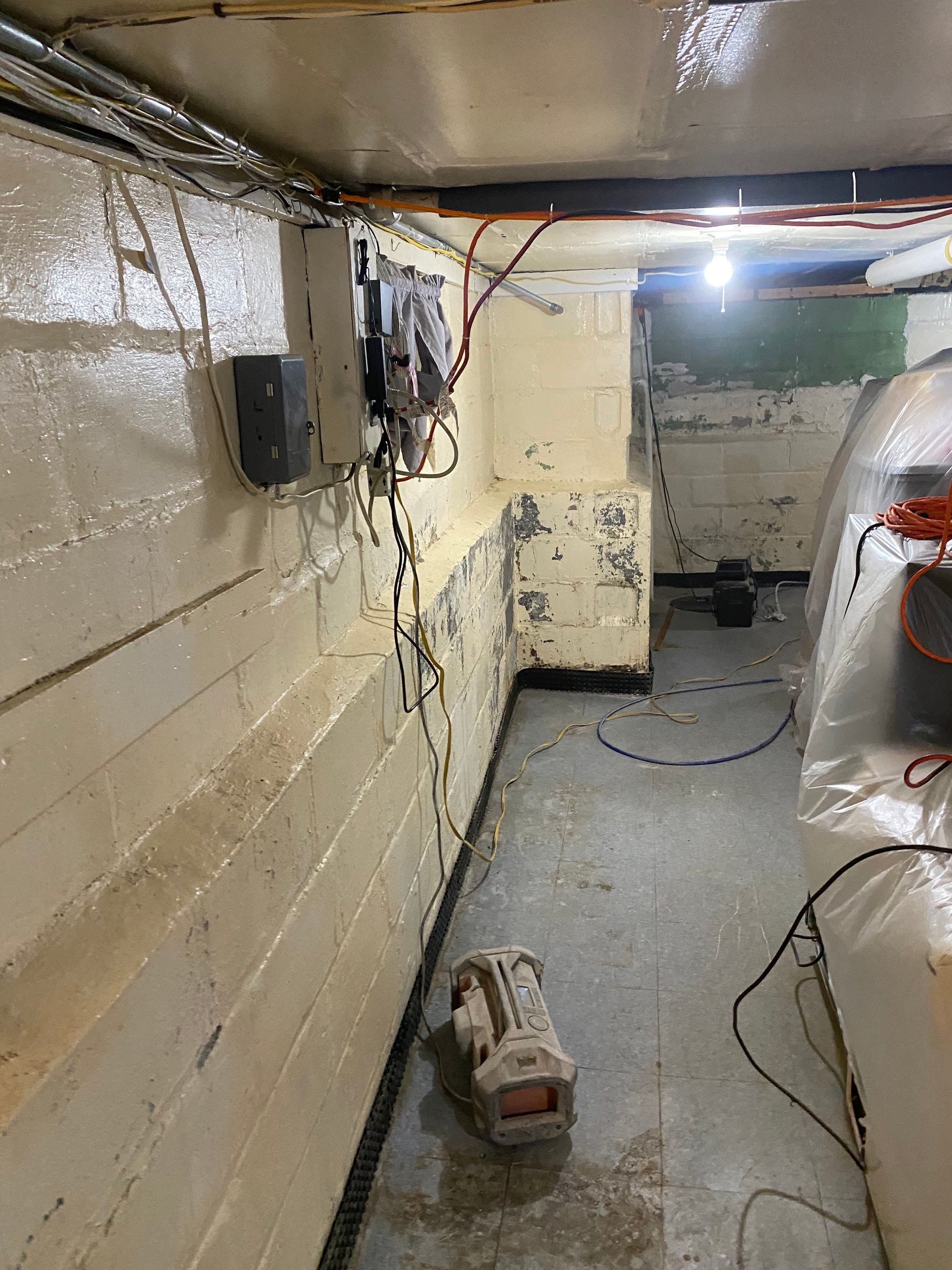Interior French Drain Job in Bloomfield, NJ by Pure Service Pro, LLC 
