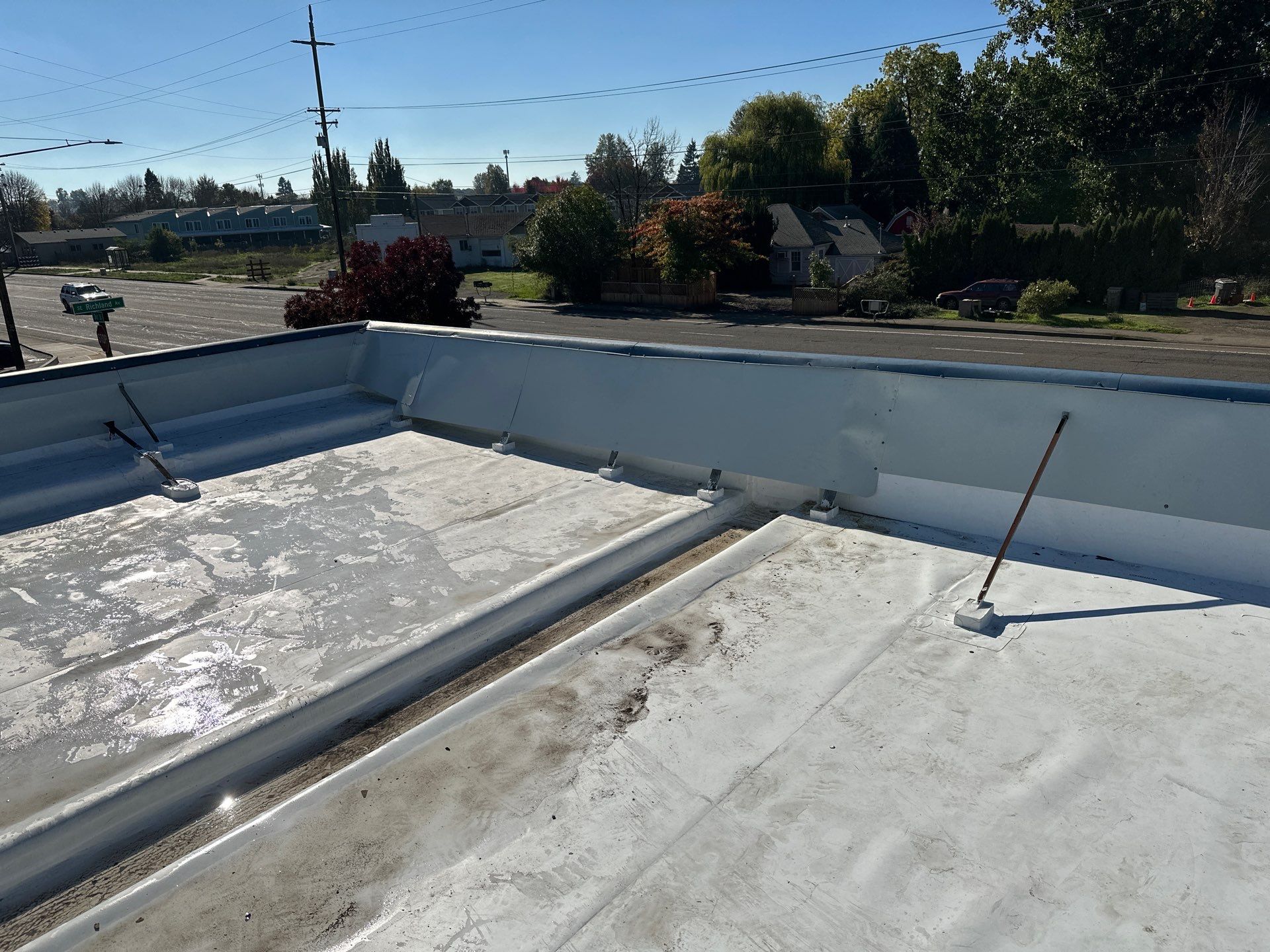 Commercial Roofing Installation using GAF 60Mil TPO  by Orezona Building & Roofing Company, Inc.