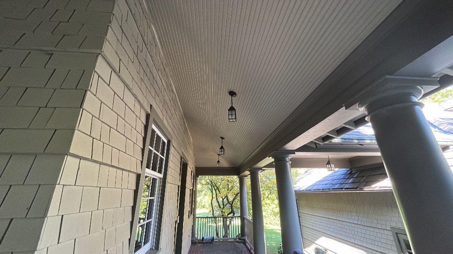 natural stone using Algaecide, soft wash soap by Northern Power Washing LLC.