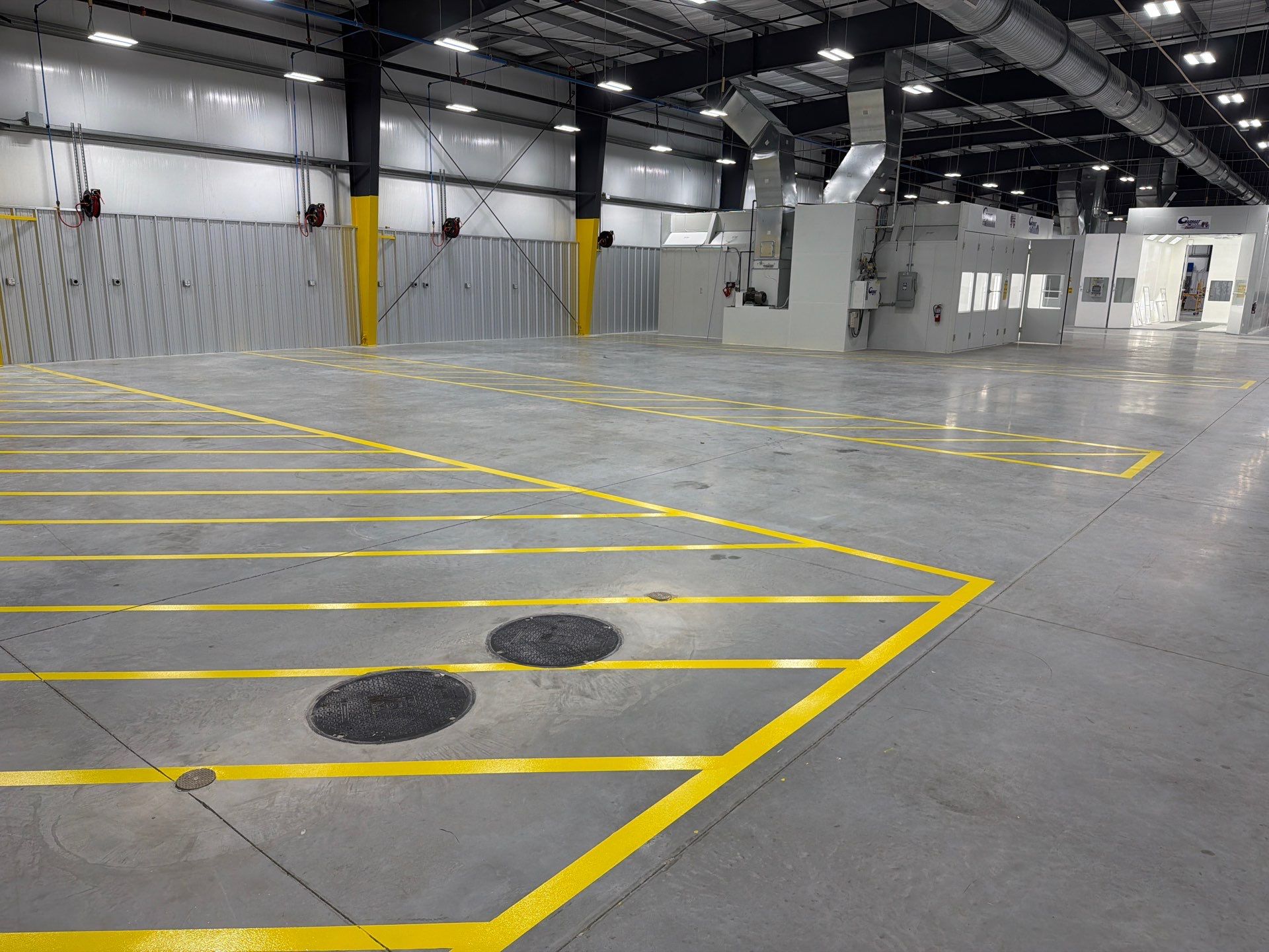 Industrial Epoxy Safety Marking and Hatch Layout in Spring Hill by Everline Coatings & Services - Southwest FL