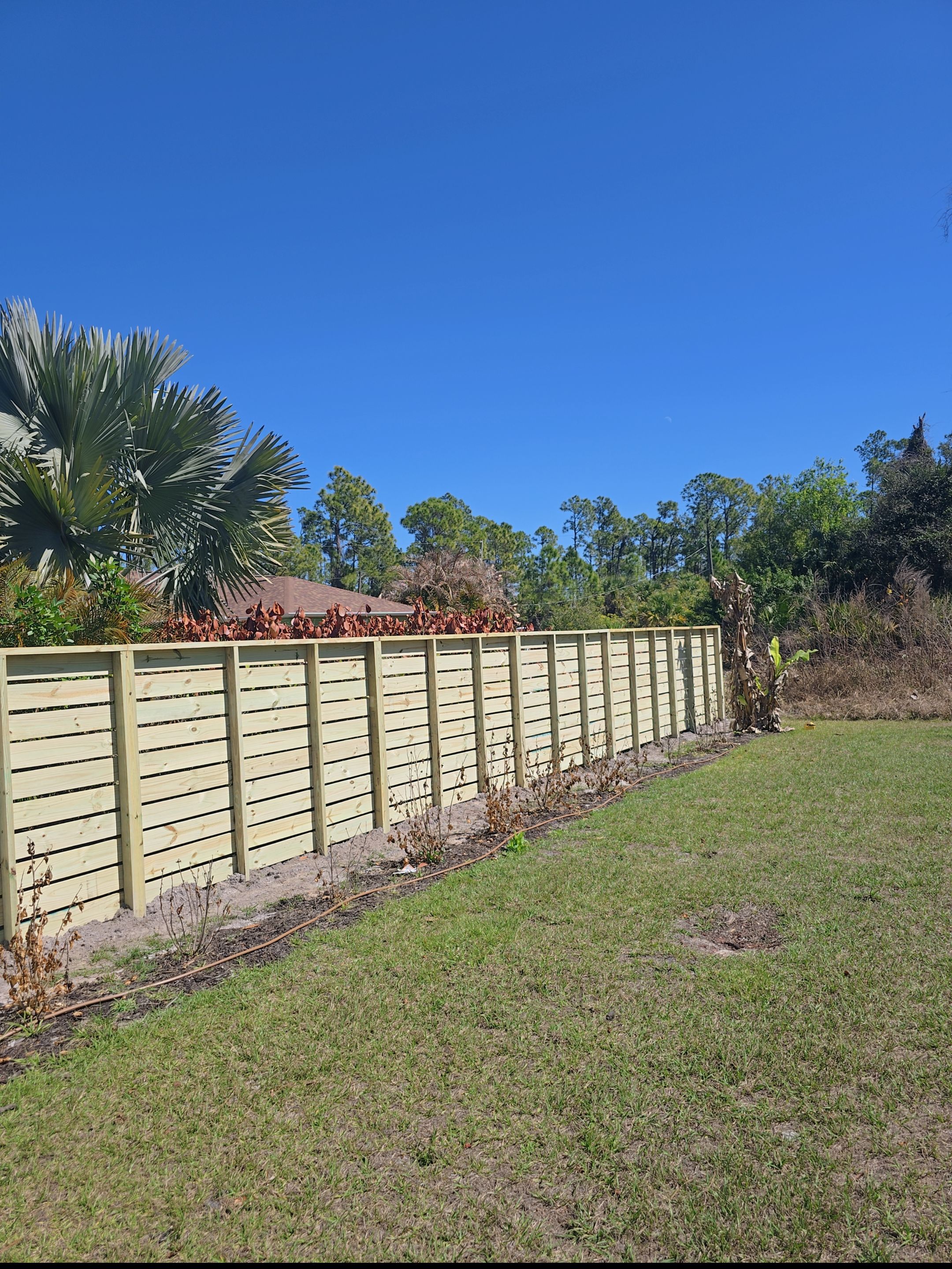 Horizontal Wood Fence in North Port by True Fence LLC