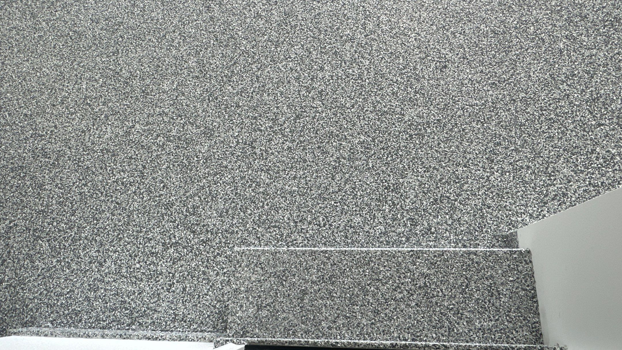 Stonhenge flake floors just look great. Wow!!! by Banner Garage