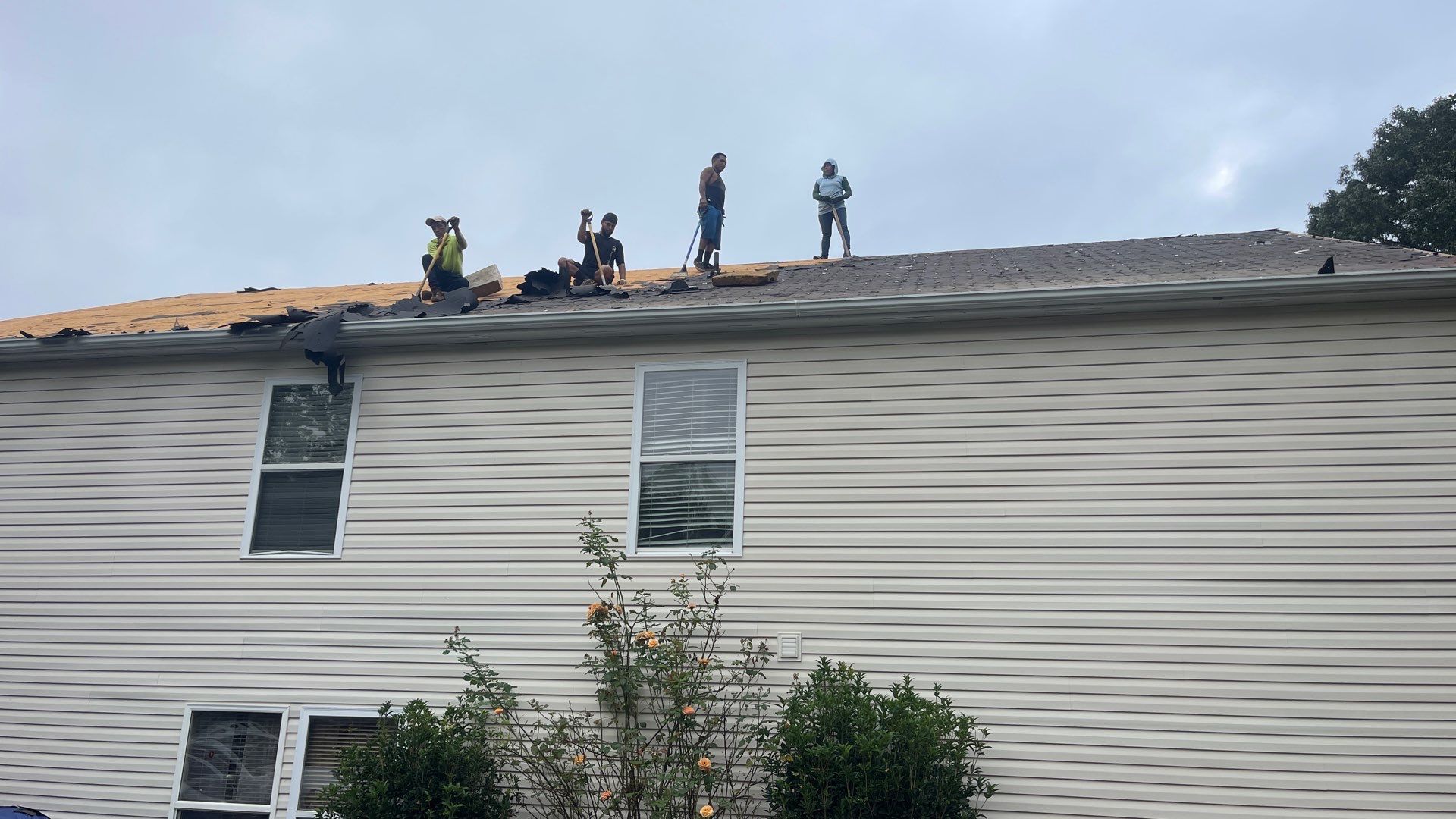 Roof and gutters replacement by hail and wind damage by Just Brilliant Restoration JBR