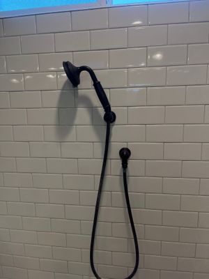 Installed Toilet and Shower Fixtures