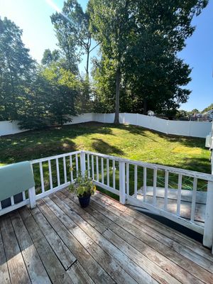 New Vinyl Privacy fence in White with matching gate
