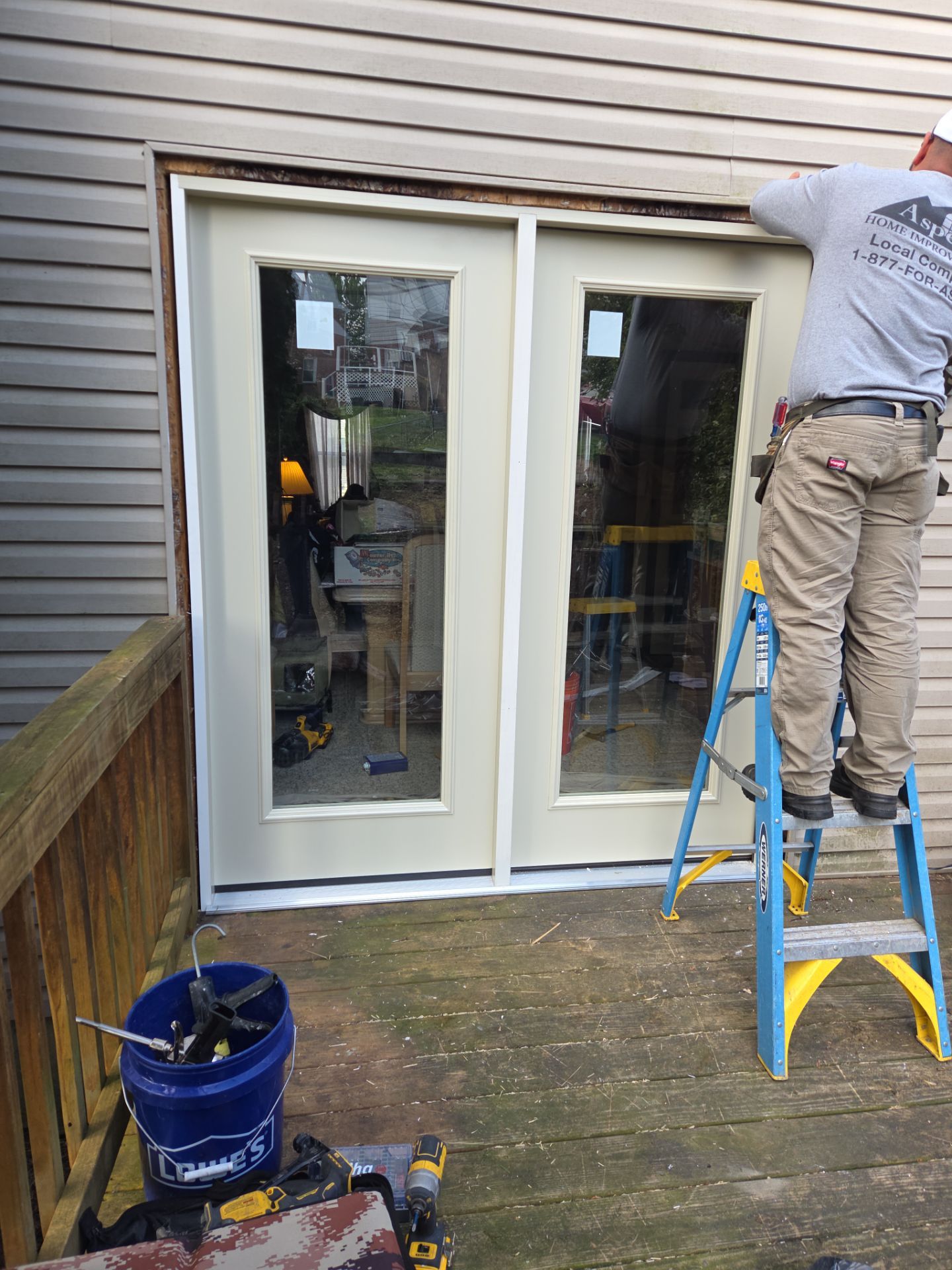 Door With Sidelite and Patio Door by Aspen Home Improvements