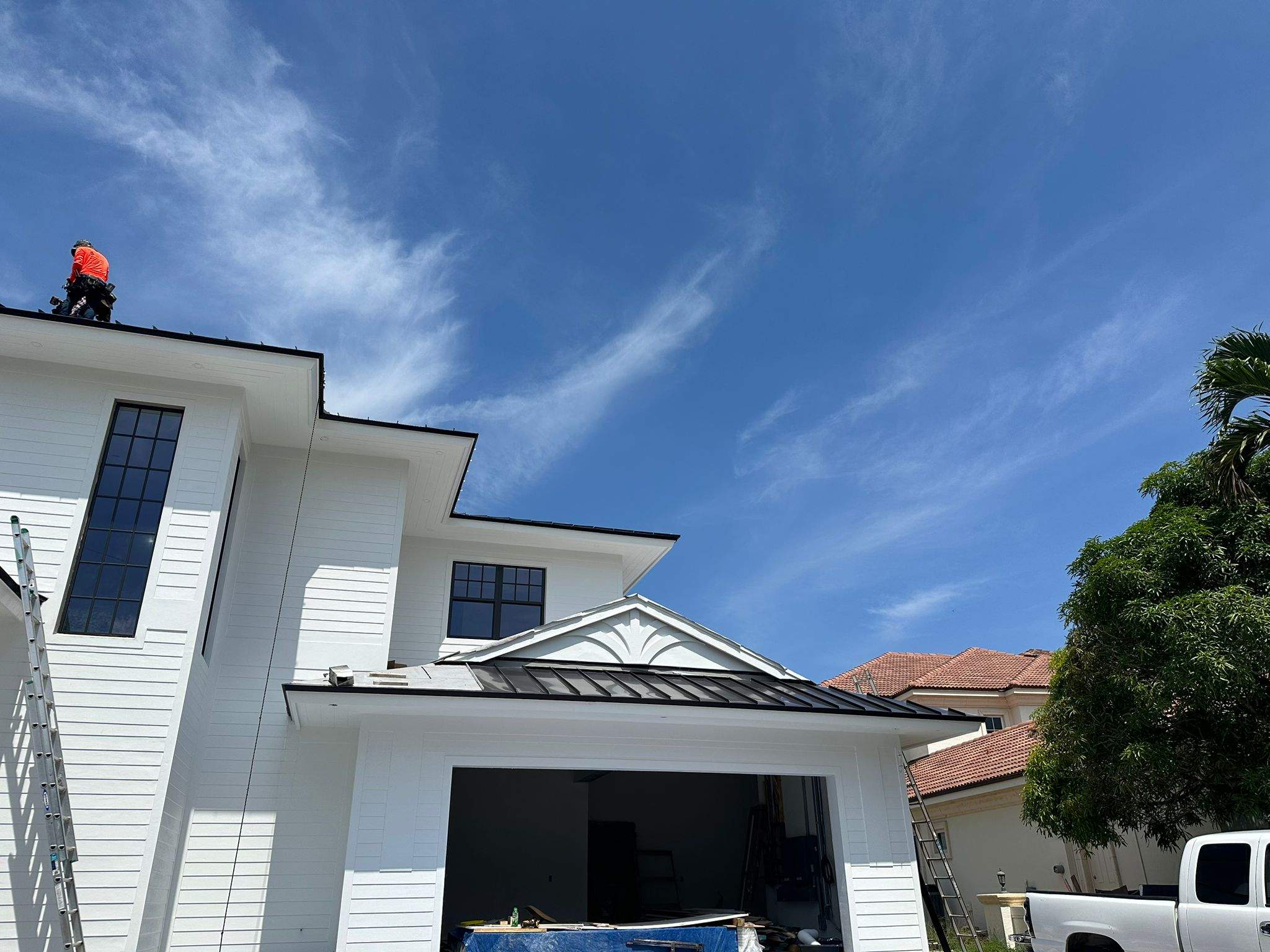 .040 Aluminum 1.5" Mechanical Seam Dark Bronze  by Total Roofing System The Metal Roof Experts