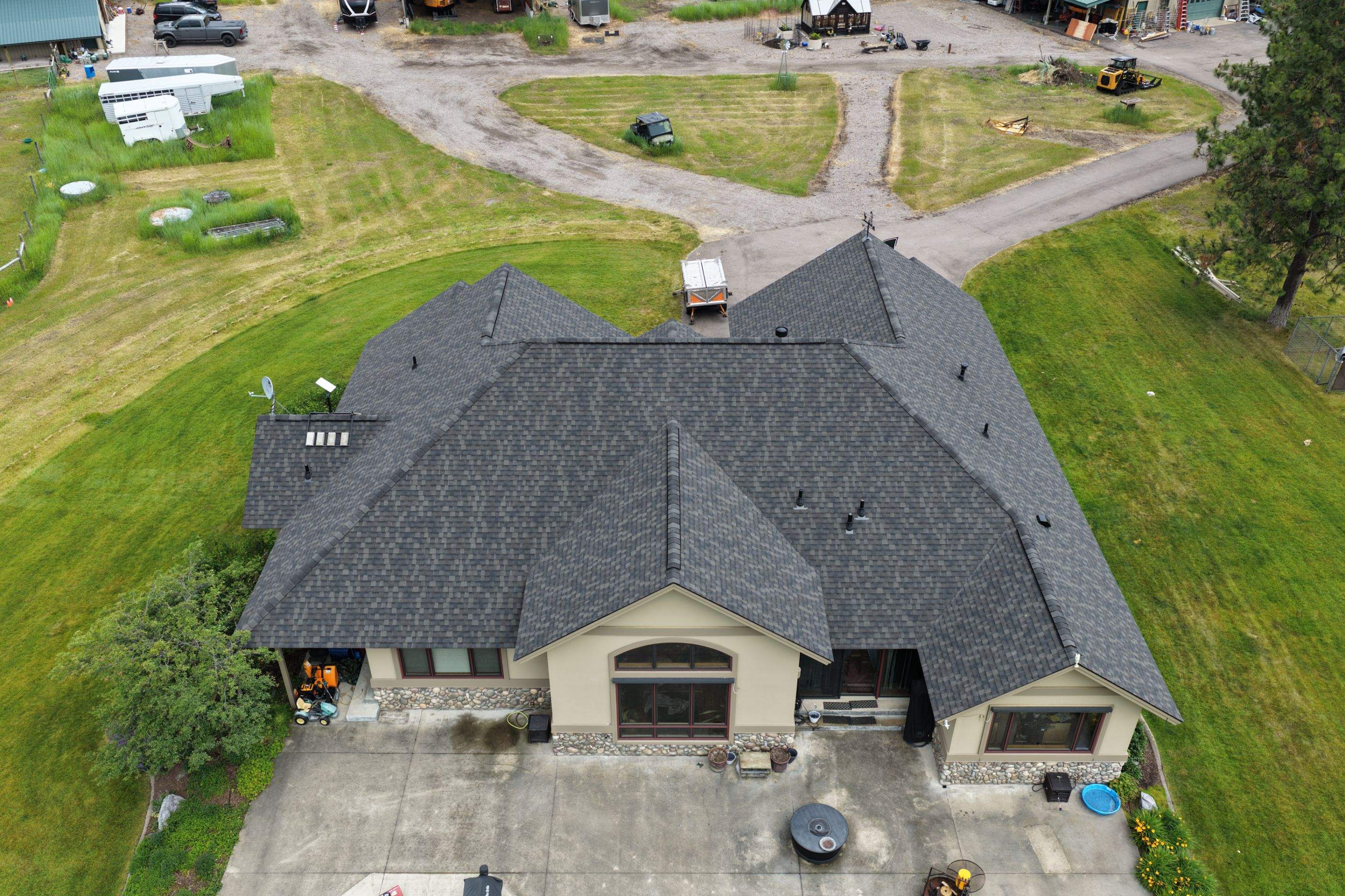 Roof Replacement using GAF Timberline HDZ - Midnight Mesa  by Montana Roofing Solutions