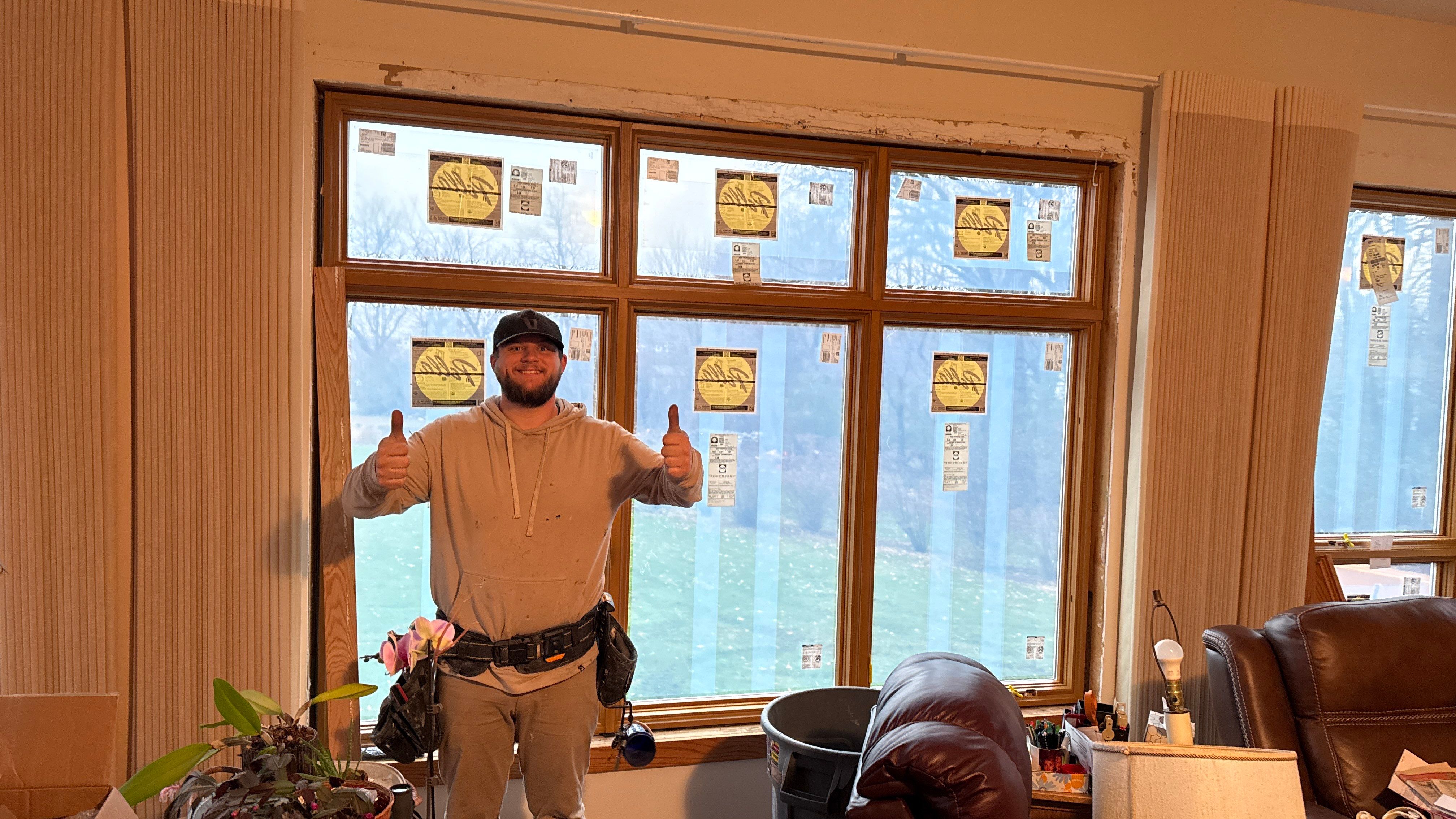 A Clean Window Upgrade Ready for New Siding with Pella Lifestyle Series by United Windows and Siding LLC