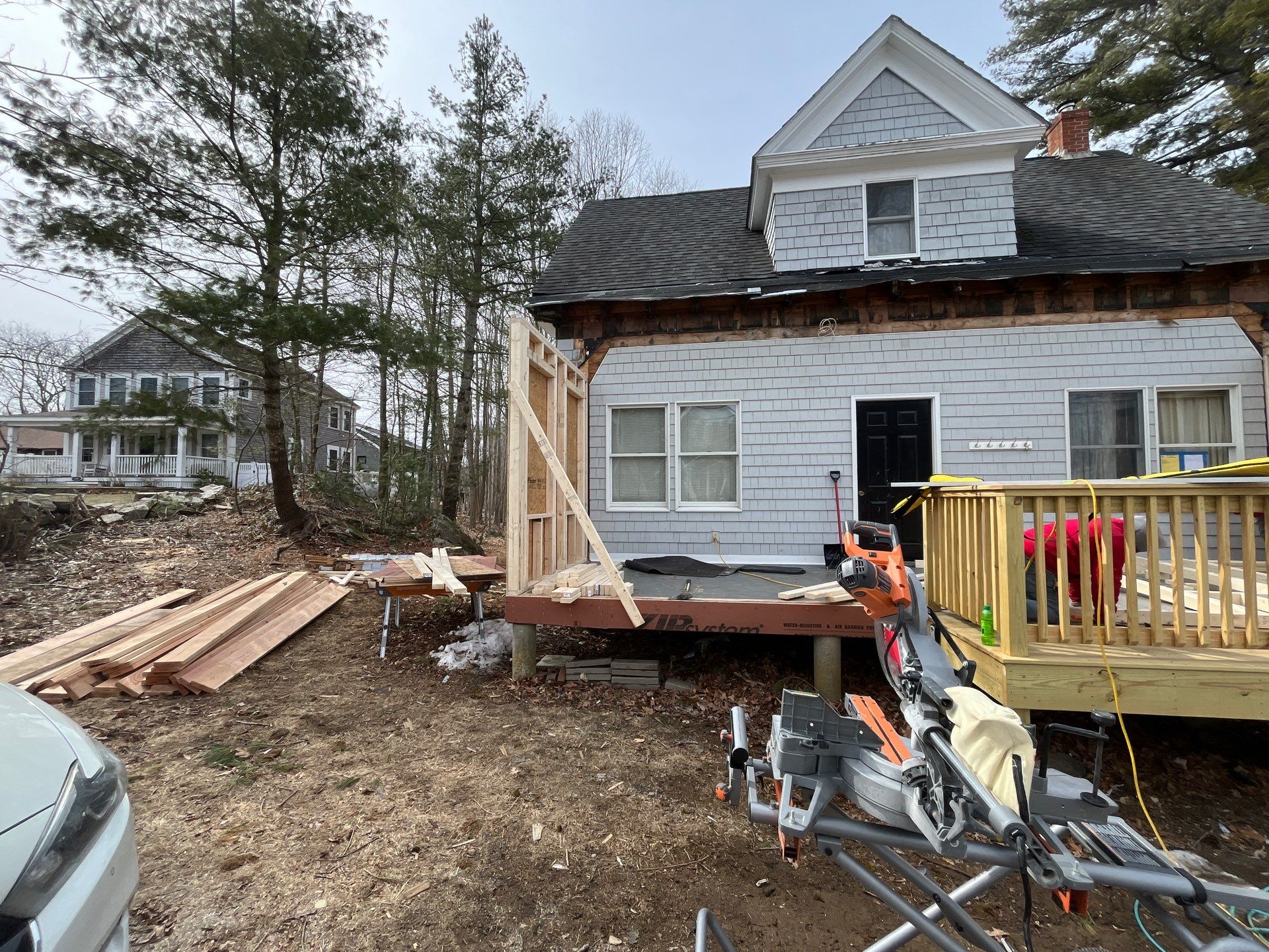 Three Season Build W/New Roof in New Castle, NH by Tall pine roofing