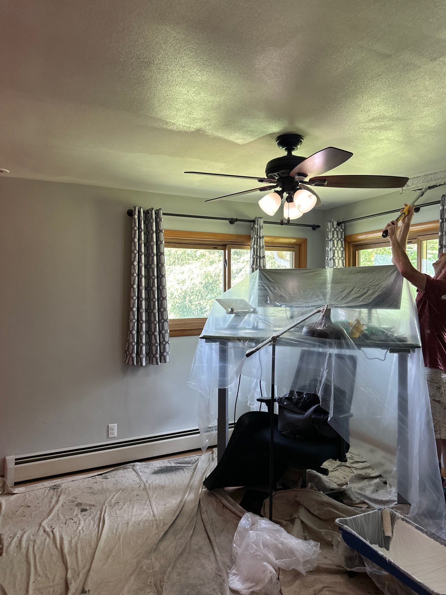 Interior Ceiling Repair and Full Room Painting in South Milwaukee by OCS Contracting Services