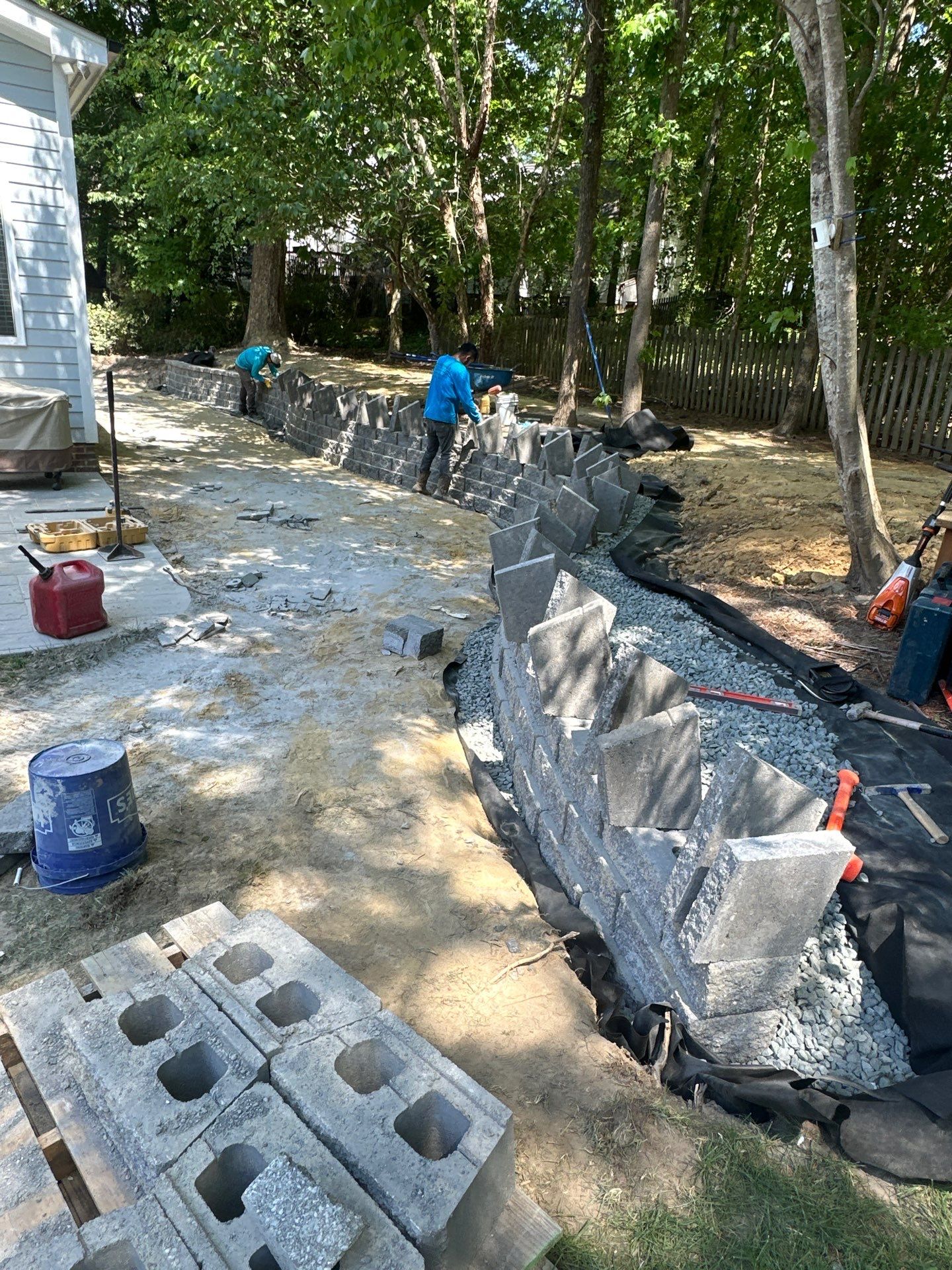 Sod installation and hardscaping in Cary by Martinez Brother’s Nc Landscaping Inc