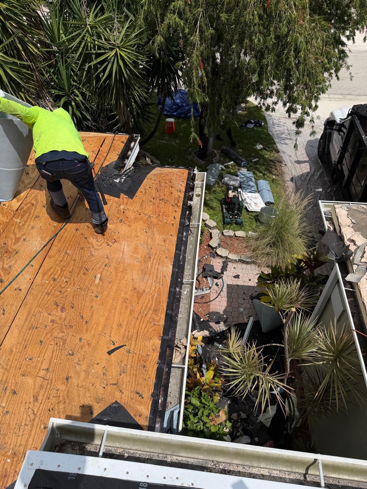 Tile Roof Replacement and Sheathing Repair in Boynton Beach by Aastro Roofing