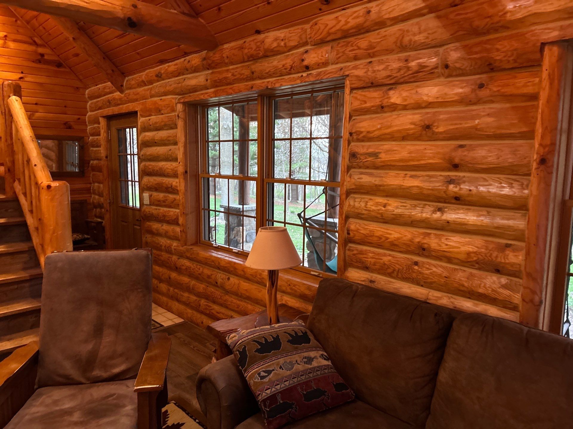 Pella Window installation using Pella Lifestyle wood/Aluminum window by United Windows and Siding LLC