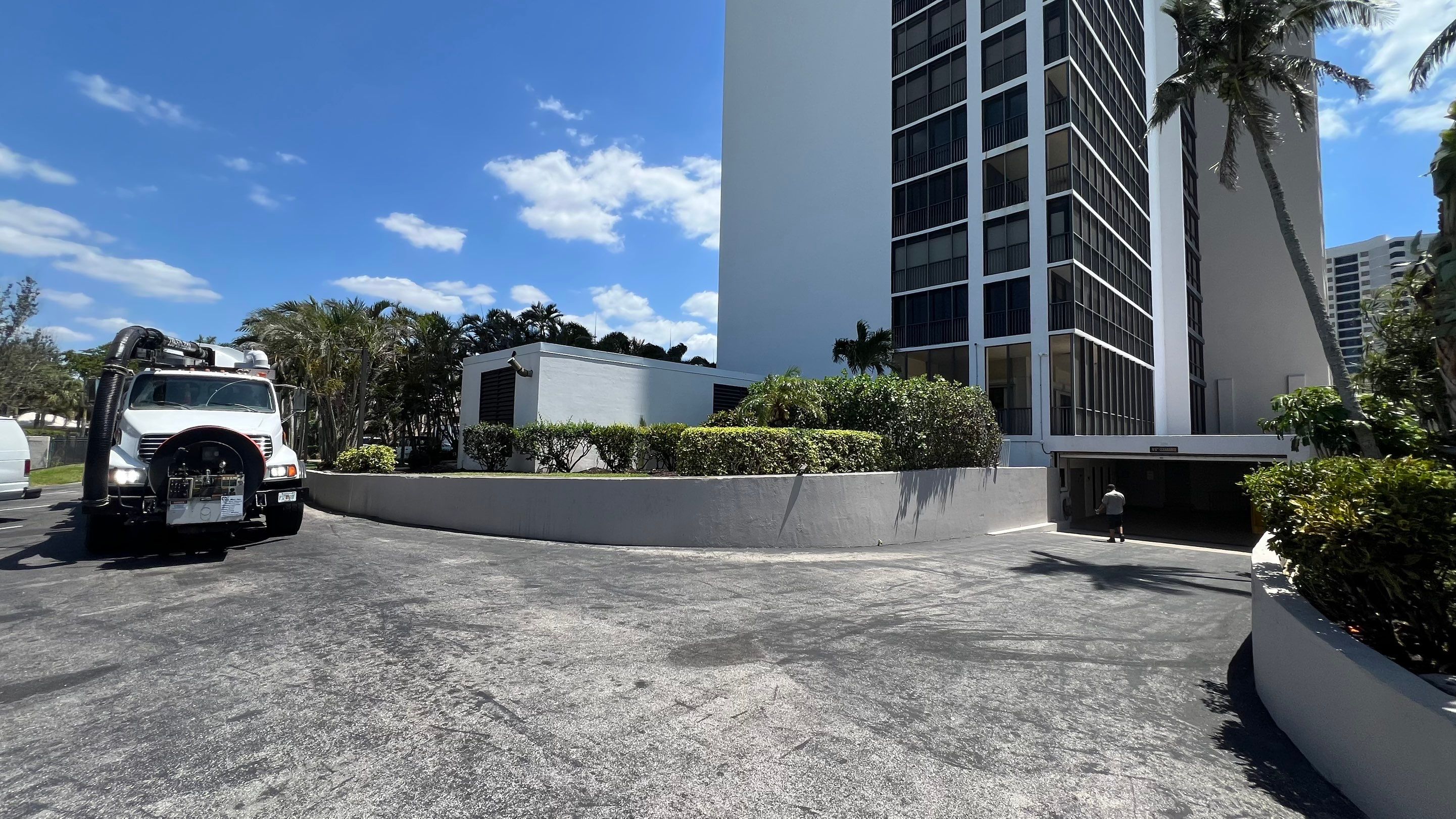 Condo Channel Drain and Sump Pit Cleaning by APS Power & Water