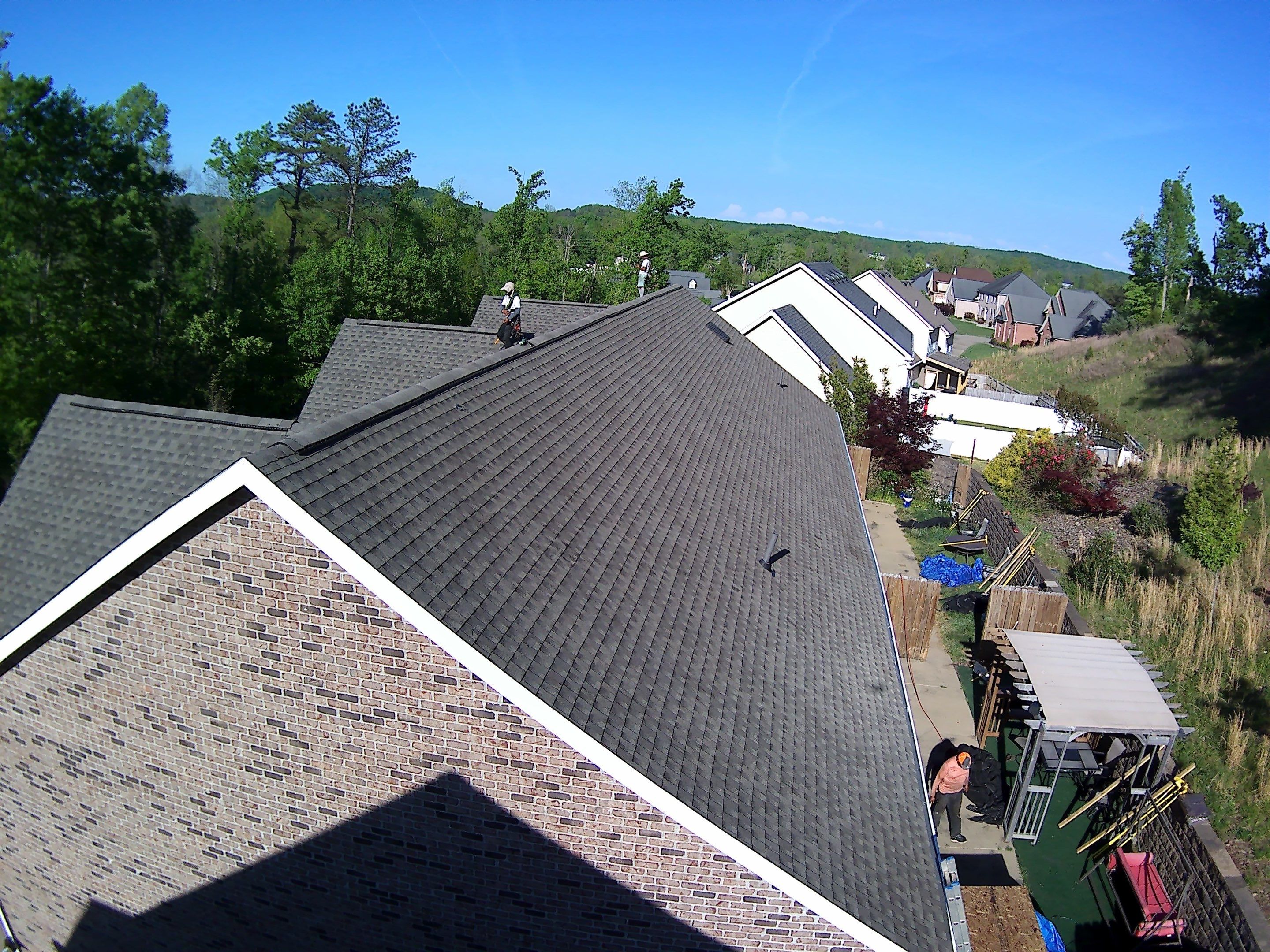 Residential Roofing Installation using GAF Timberline HDZ Weatherer Wood by Rainstoppers Roofing