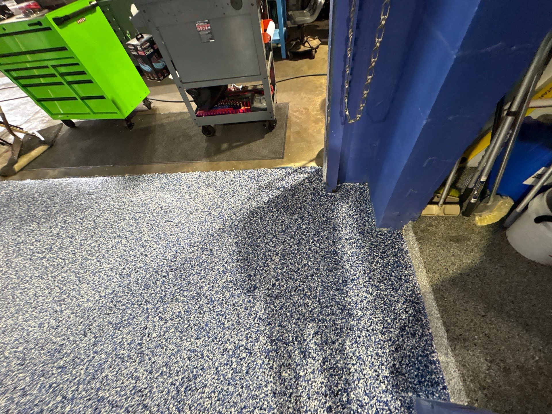 Commercial Floor Upgrade – Orbit Flake System Installation by Performance Floors & Coating