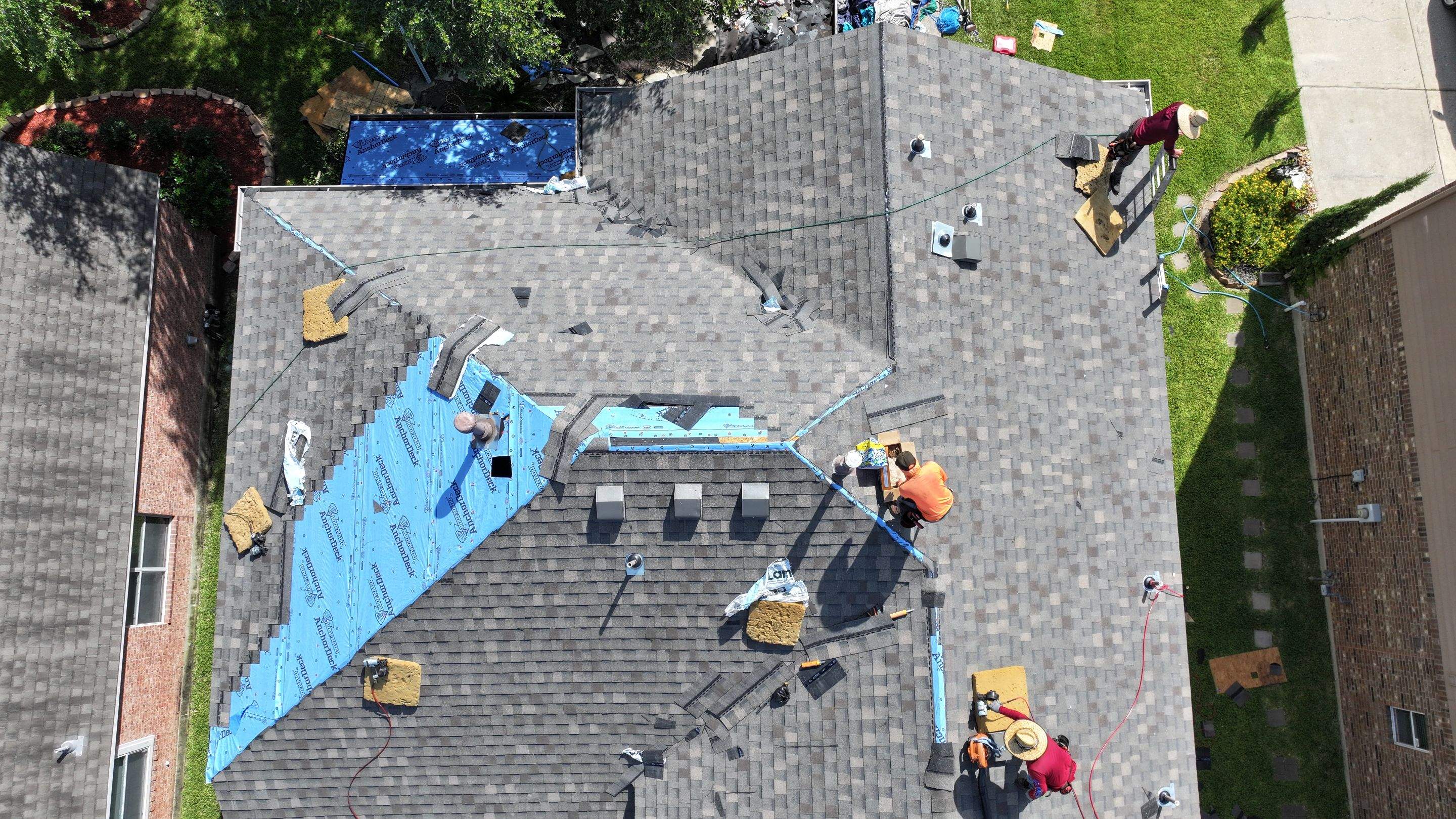 Storm-Damaged Roof Replaced — Houston, TX by PL Roofing & SB Roofing, LLC.