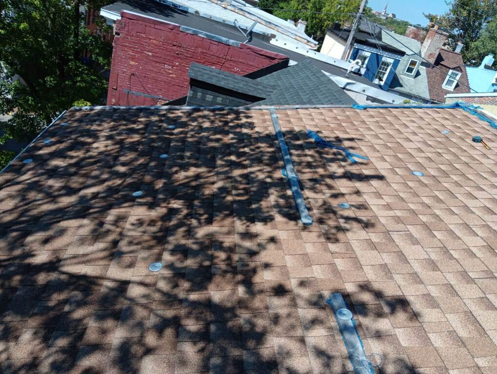 Residential Roofing Installation using Landmark Shingles by Alpha Design Services