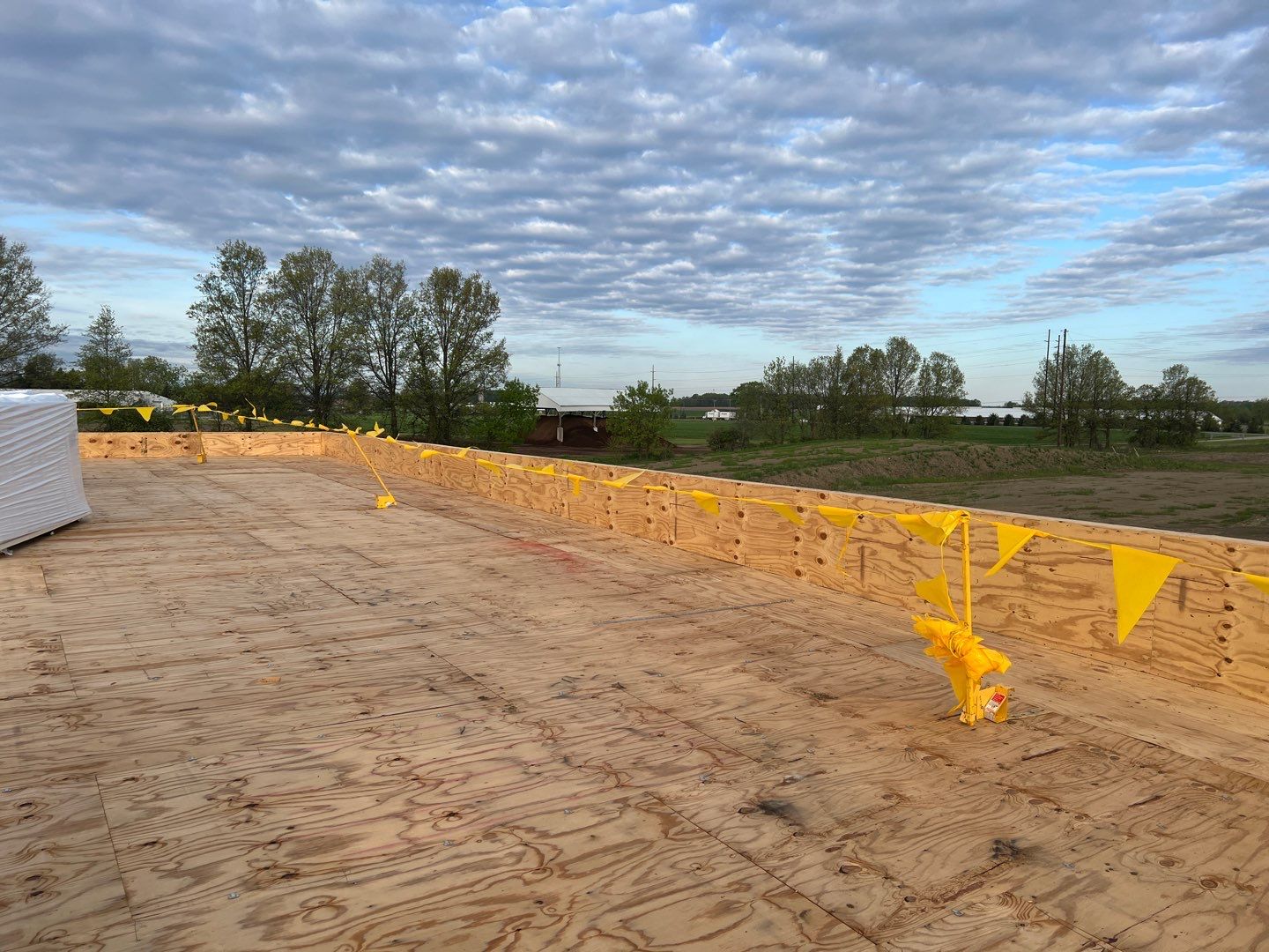 Commercial Roofing Installation using 60 mil rubber roof  by Nitro Roofing and Construction
