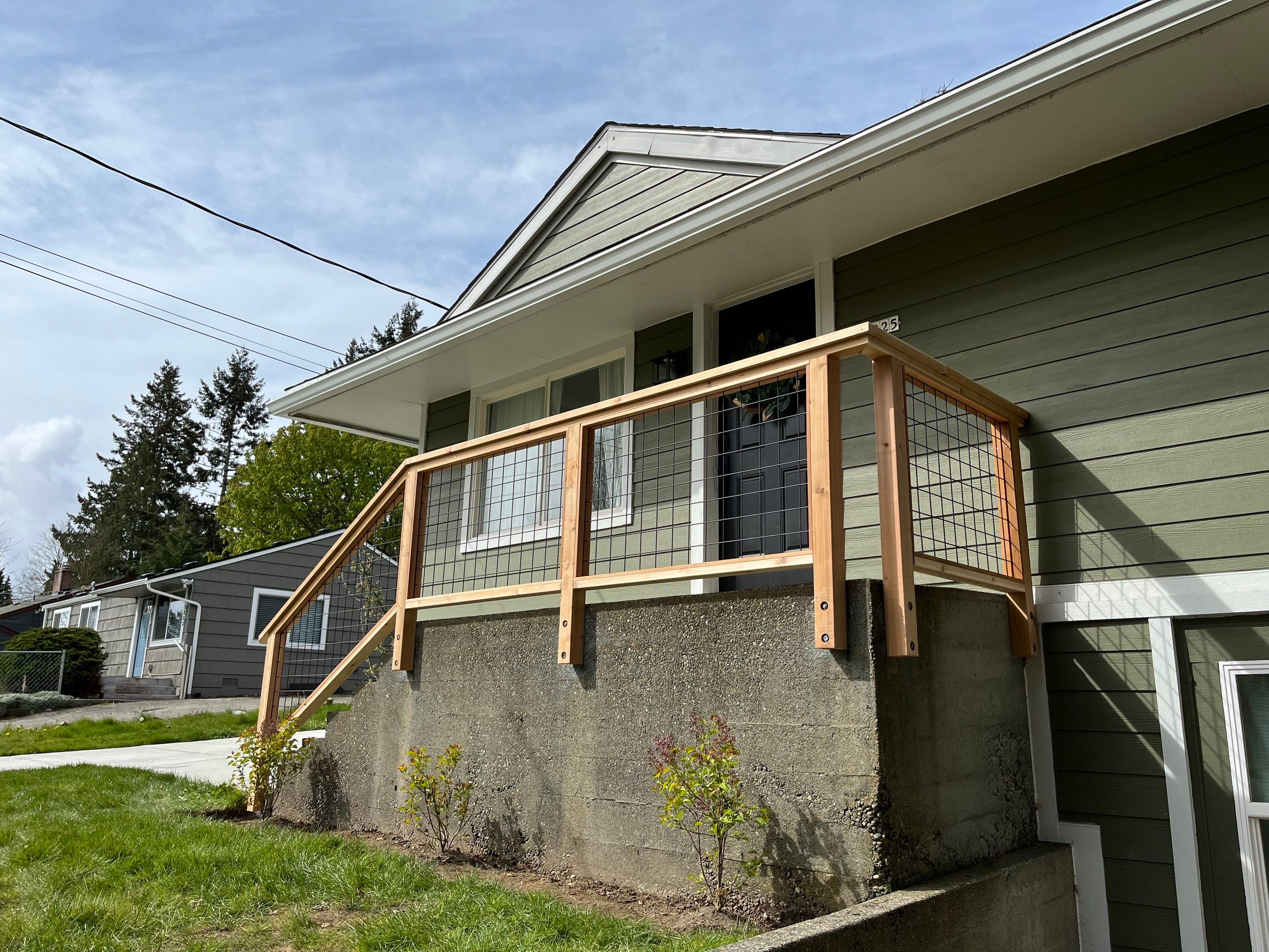 Burien Hogwire Railing  by Alki deck builders 