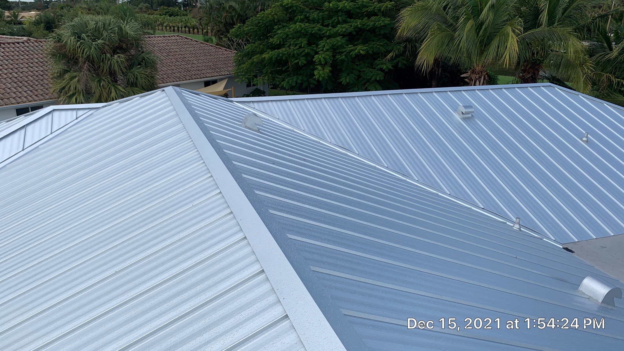 Residential Roofing Installation using 1" Nail strip metal roof by BLUES BROTHERS ROOFING