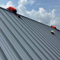 .032 Aluminum 1.5" Mechanical Seam Silver Metallic by Total Roofing System The Metal Roof Experts