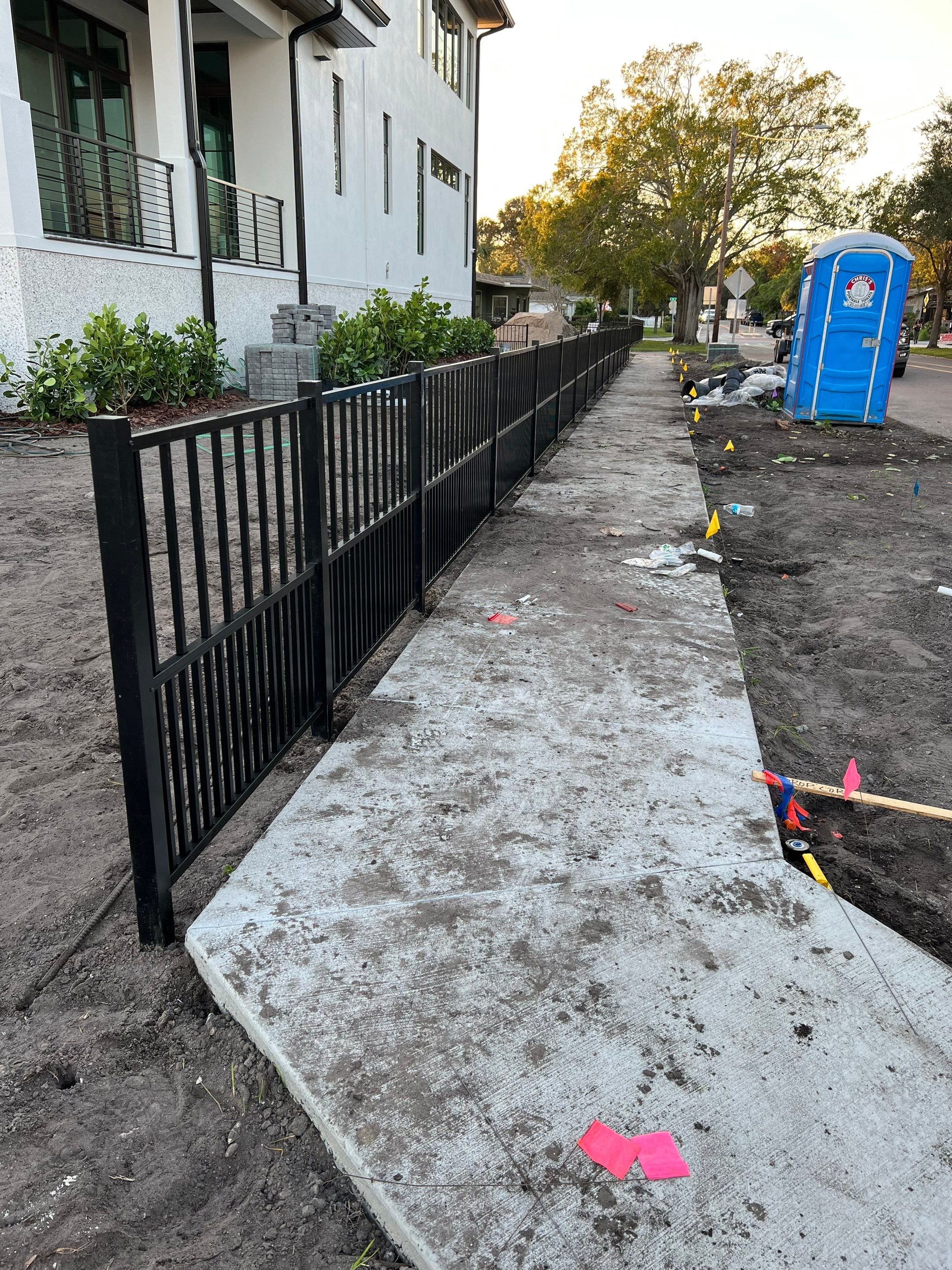 Aluminum Fence Installation using 3 Rail Aluminum Puppy Picket Fence by Asap fence and gates, LLC