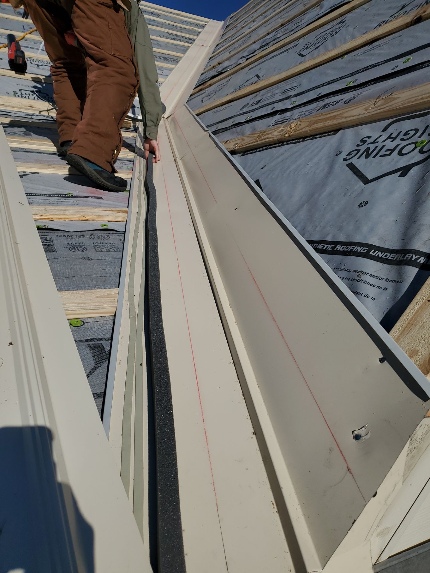 Residential Metal Roof Replacement using Reed's Metals: 26 GA. Colored Residential Metal Panels (Ivory) by Hostetler Roofing