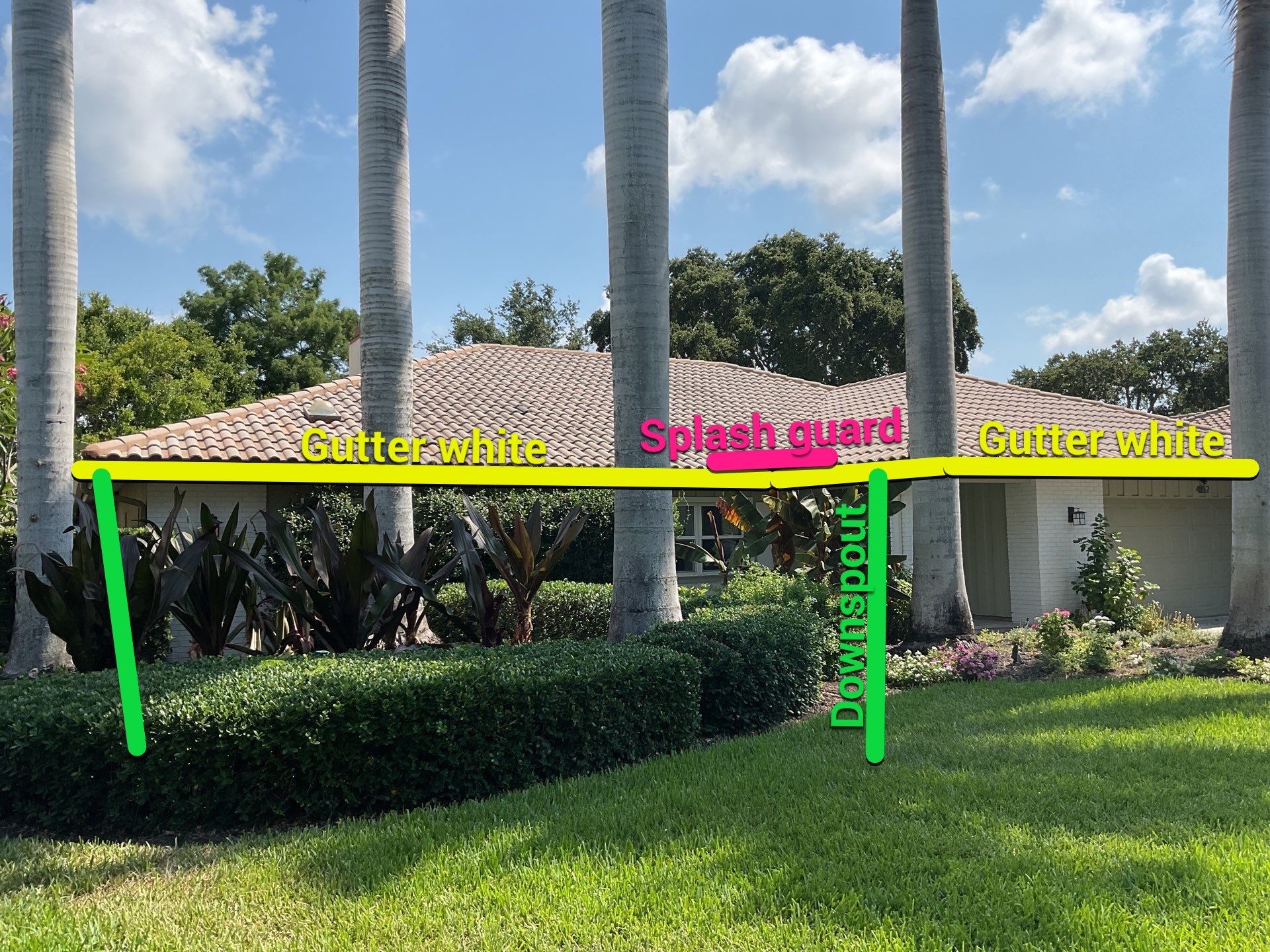 White Gutter Installation in Sarasota FL by Gutter Professors