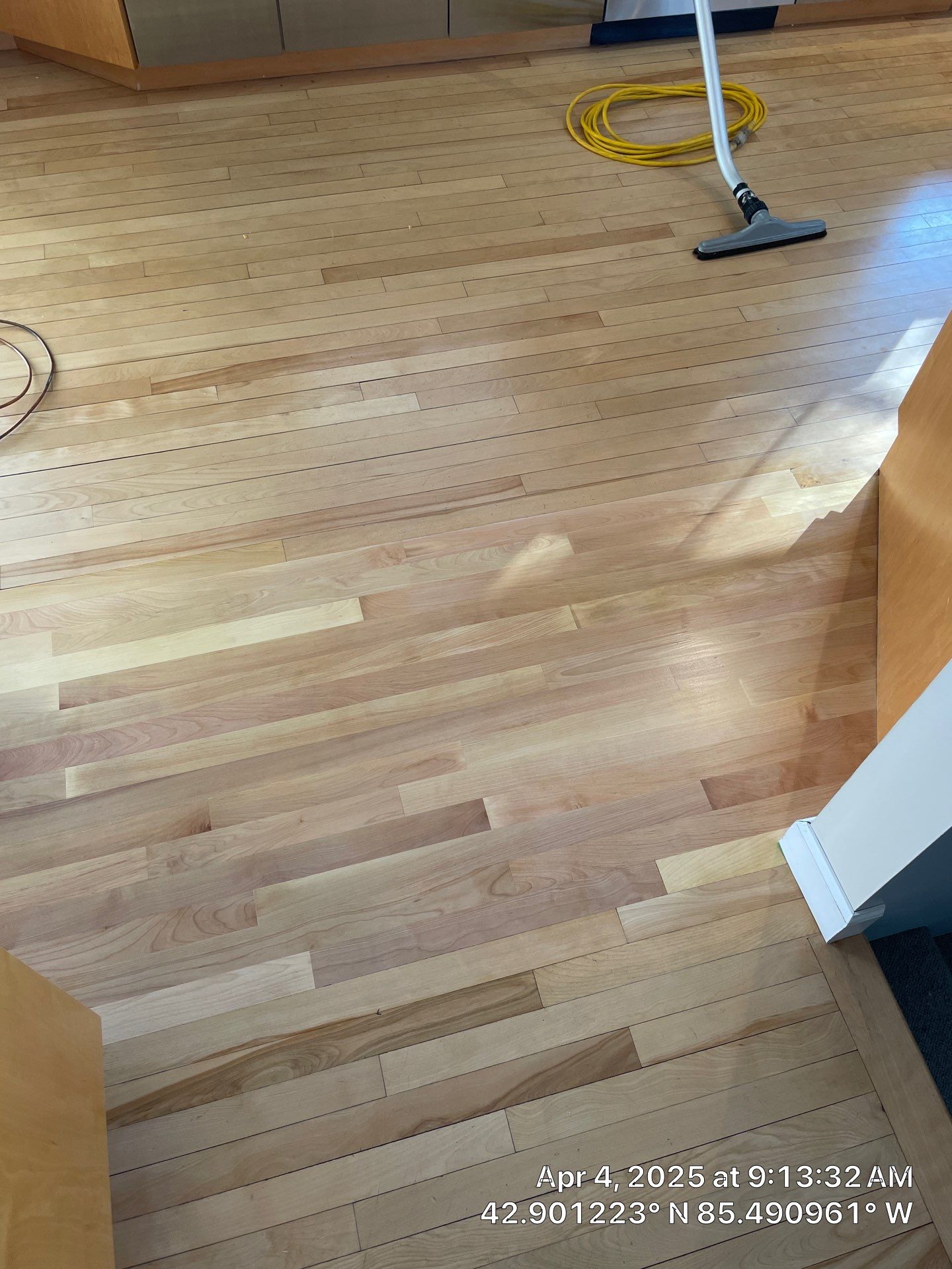 Water Damage Restoration On Solid Birch by RTBaldwin Hardwood Floors