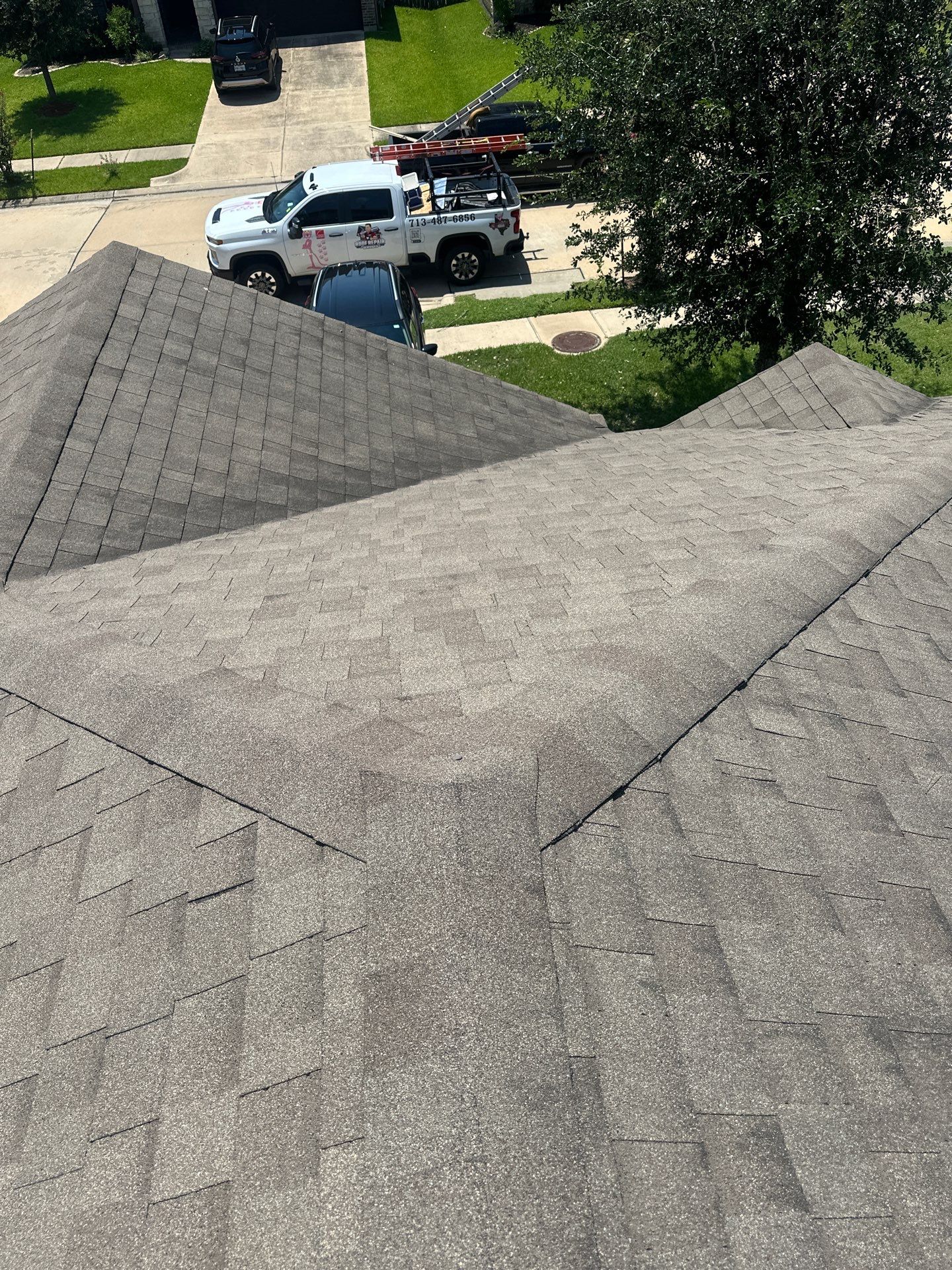 Hail Damage using Owen's Corning Duration (Lifetime) Shingles by Roof Repair Company