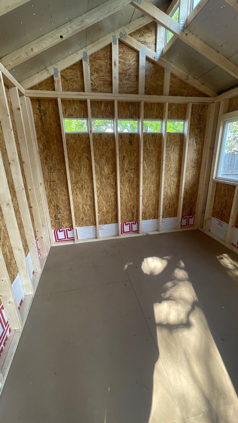 Outdoor Office Shed Interior Remodel in Longwood: From Drywall to Paint by HandyMangum