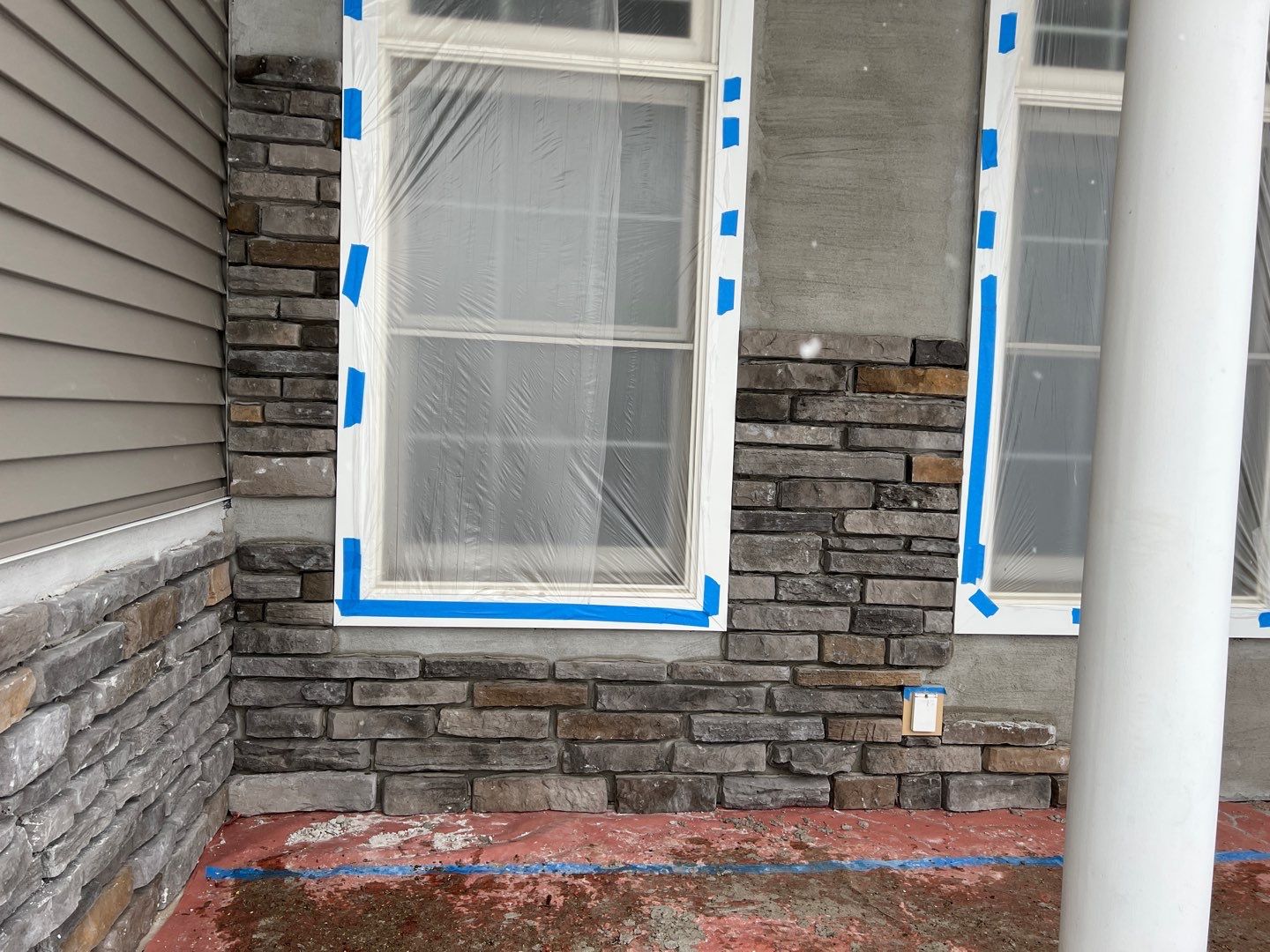 Masonry Veneer Stone Installation by ACE Waterproofing & Basement Solutions