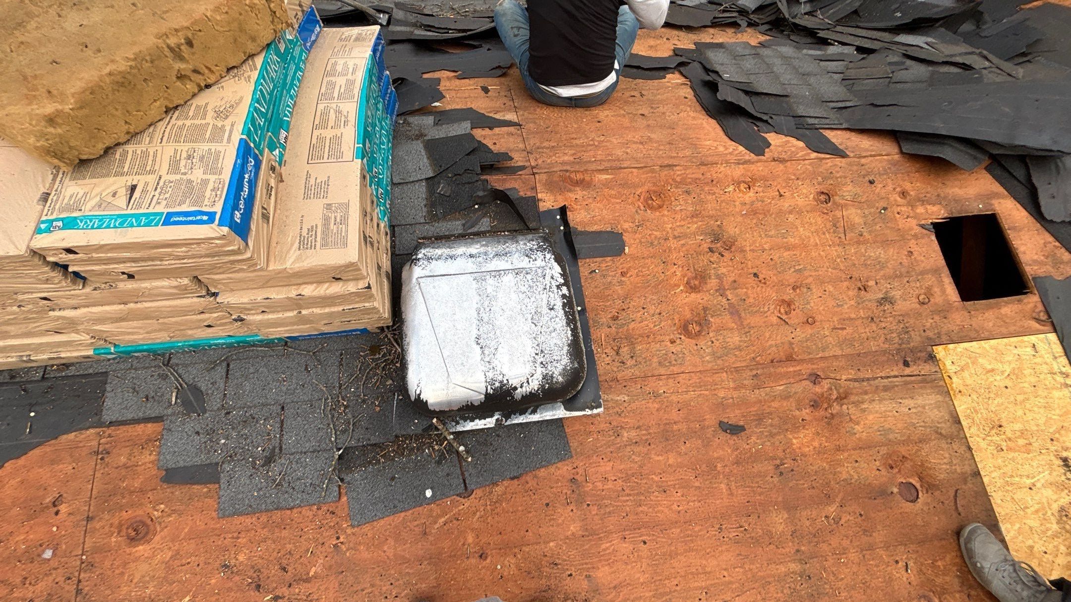 Roof Replacement using CertainTeed Landmark Moire Black by 180 Contractors